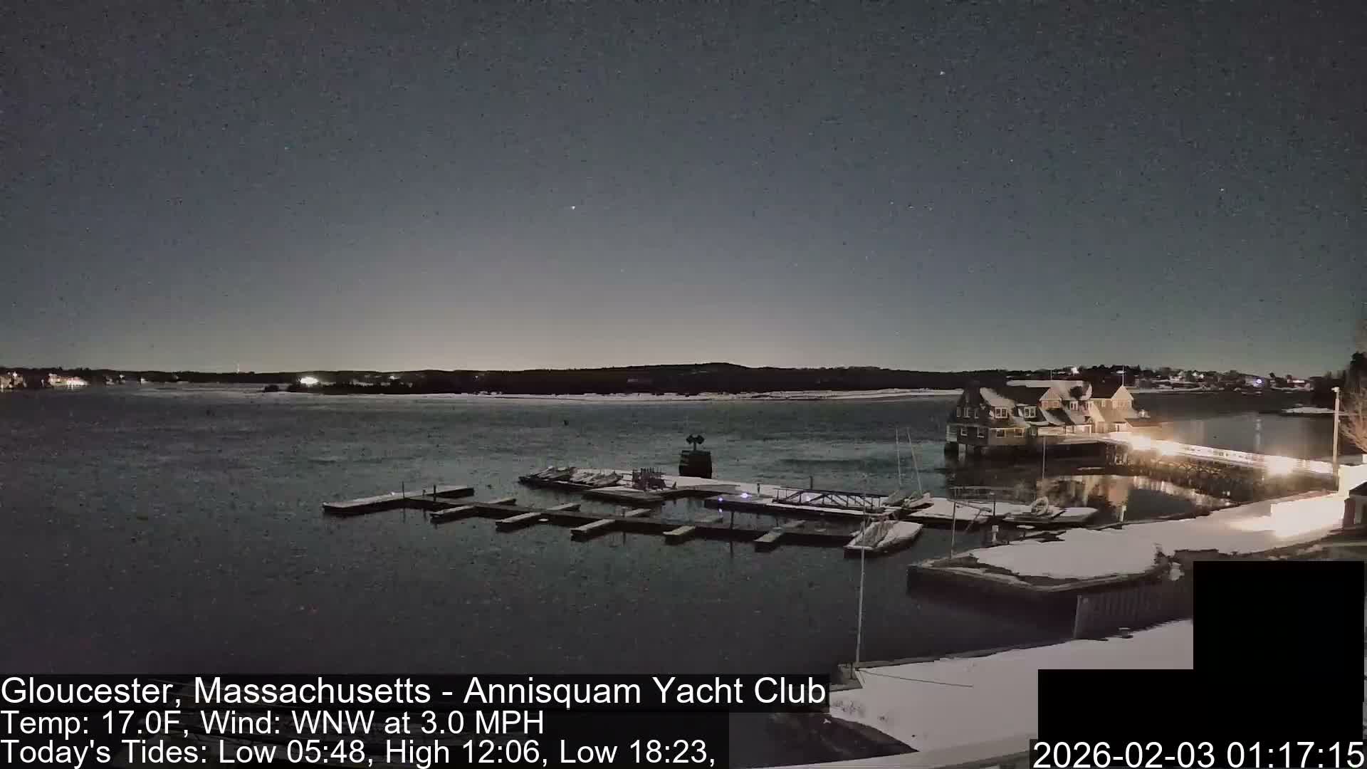 Annisquam Yacht Club Live Cam - Gloucester, Massachusetts, USA 