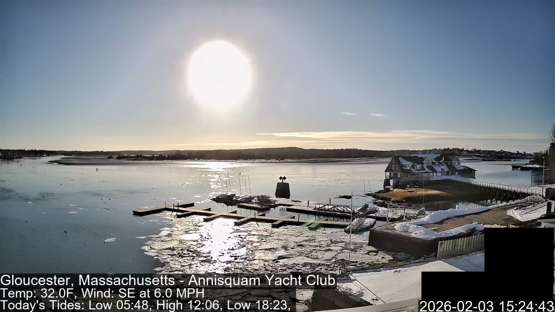 Annisquam Yacht Club Live Cam - Gloucester, Massachusetts, USA 