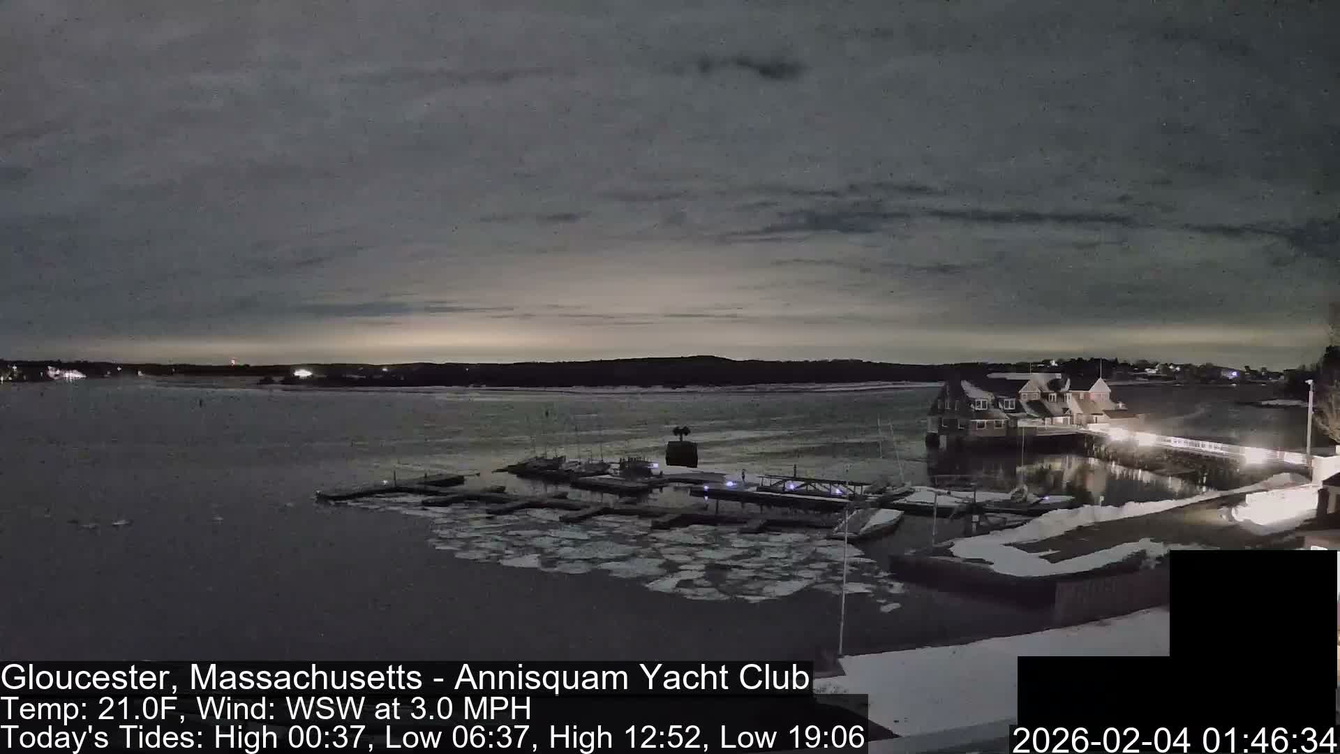 Annisquam Yacht Club Live Cam - Gloucester, Massachusetts, USA 