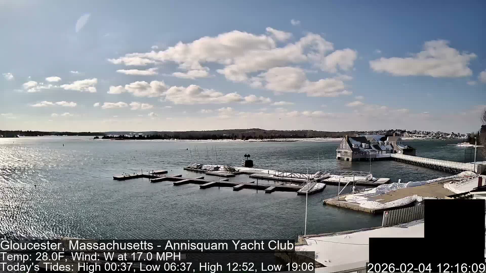 Annisquam Yacht Club Live Cam - Gloucester, Massachusetts, USA 