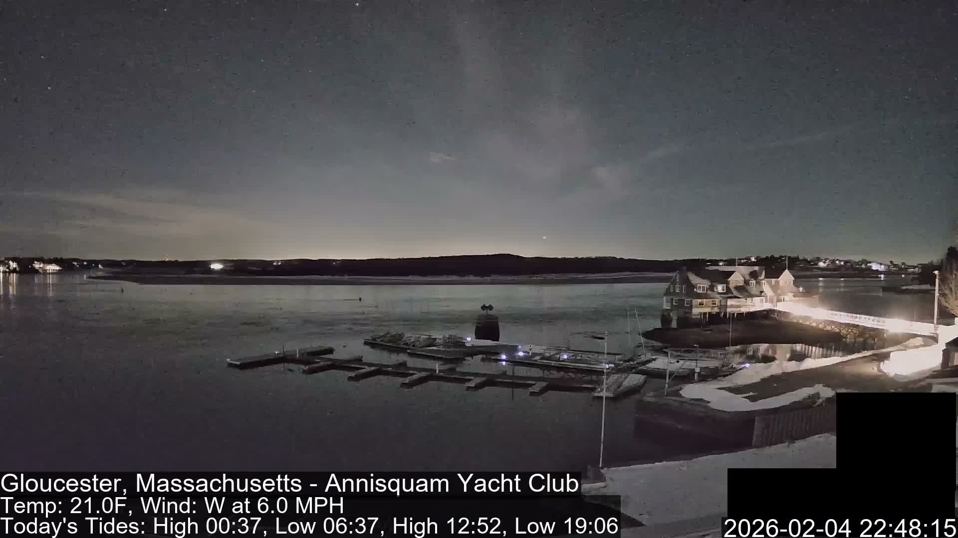 Annisquam Yacht Club Live Cam - Gloucester, Massachusetts, USA 