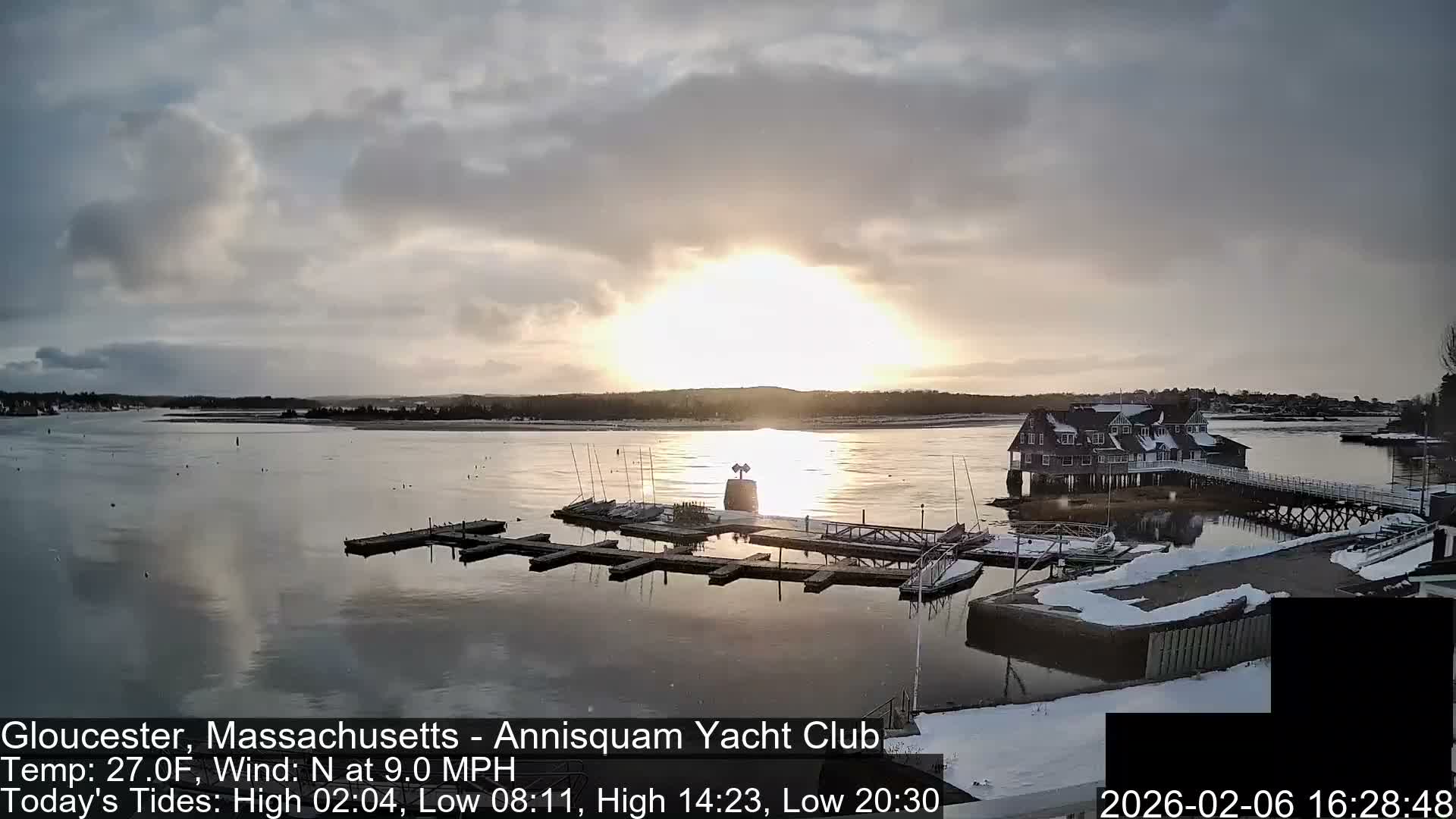 Annisquam Yacht Club Live Cam - Gloucester, Massachusetts, USA 