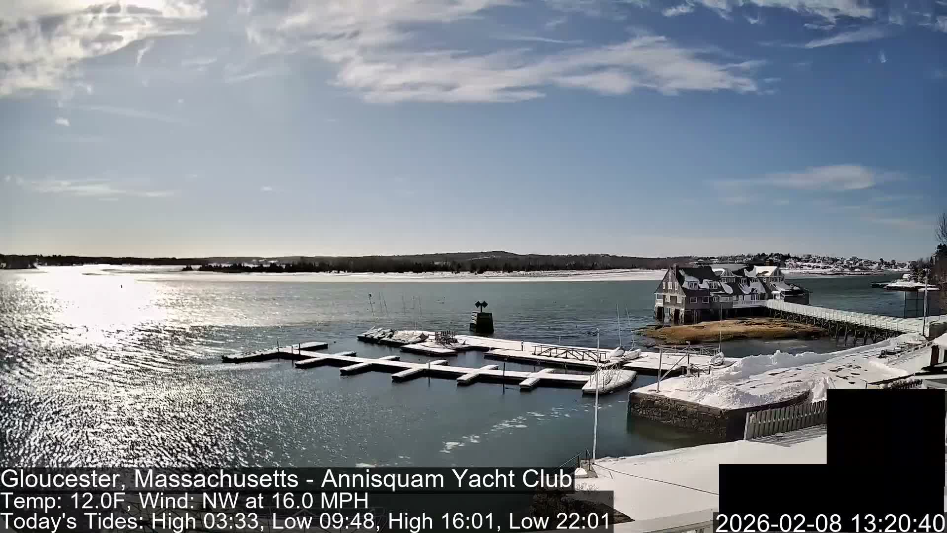 Annisquam Yacht Club Live Cam - Gloucester, Massachusetts, USA 