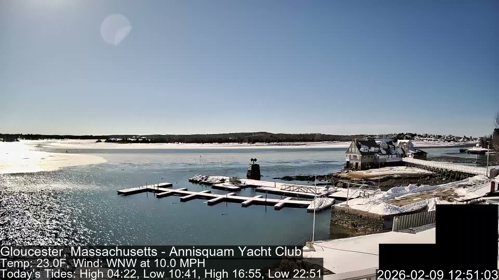 Annisquam Yacht Club Live Cam - Gloucester, Massachusetts, USA 
