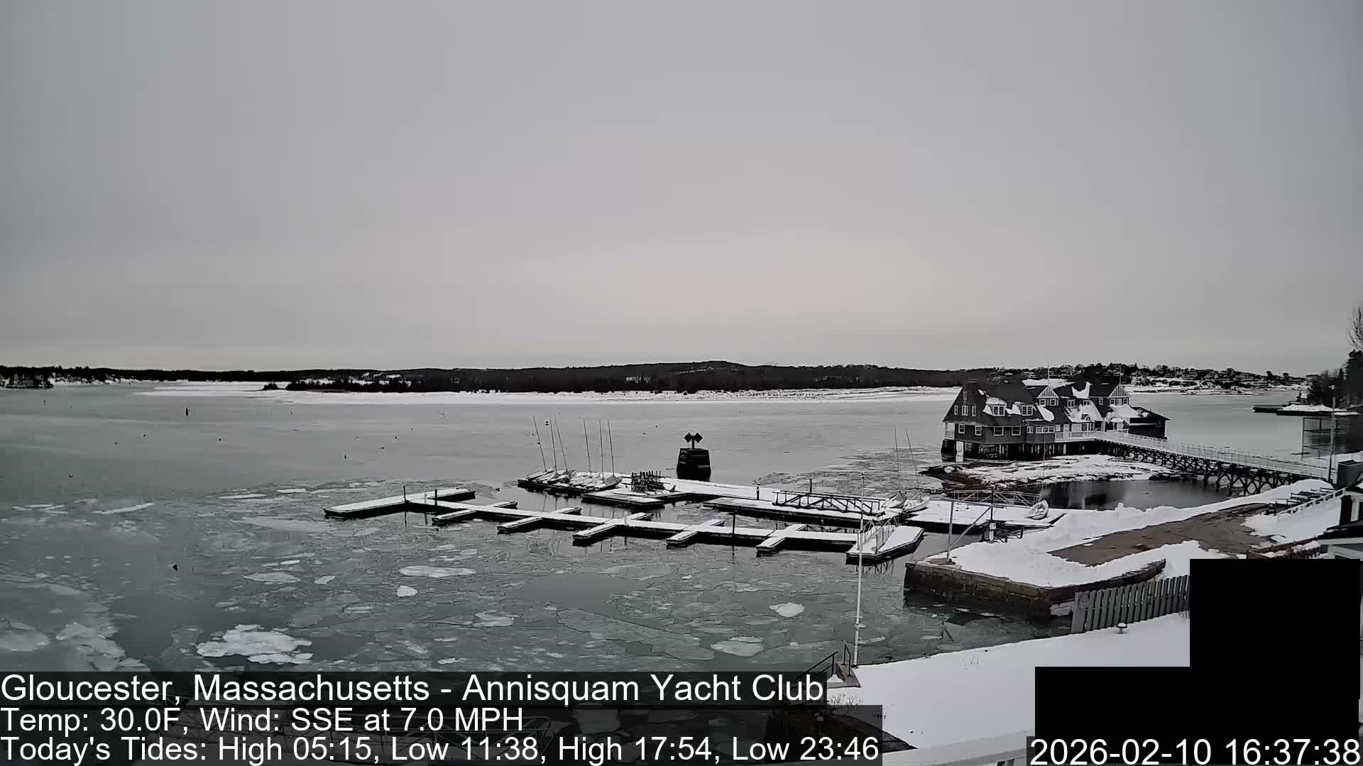 Annisquam Yacht Club Live Cam - Gloucester, Massachusetts, USA 
