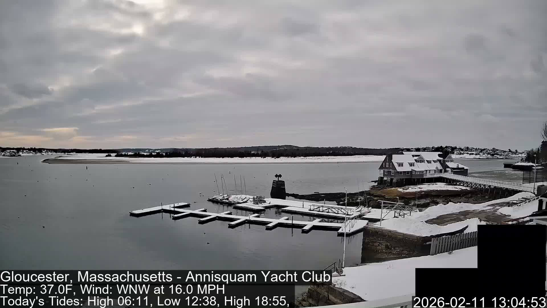 Annisquam Yacht Club Live Cam - Gloucester, Massachusetts, USA 