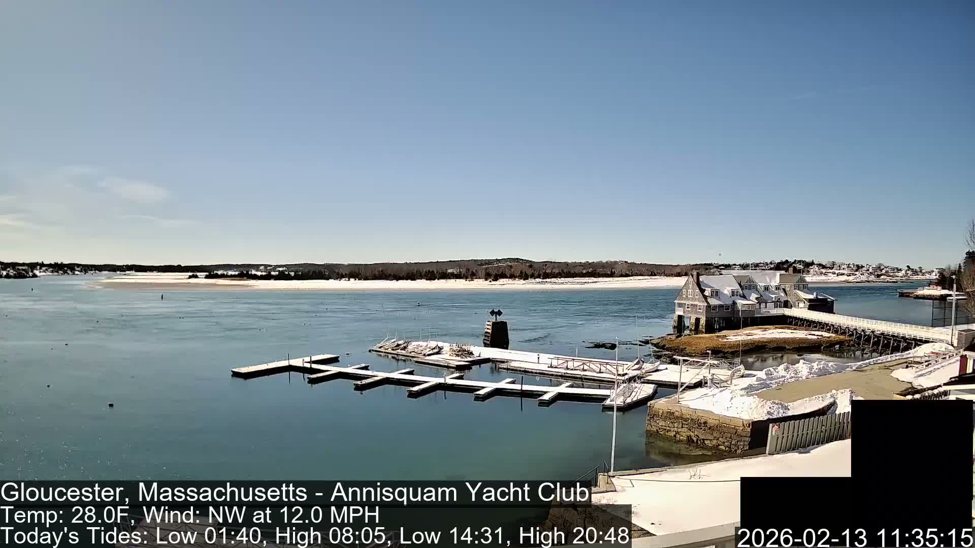 Annisquam Yacht Club Live Cam - Gloucester, Massachusetts, USA 