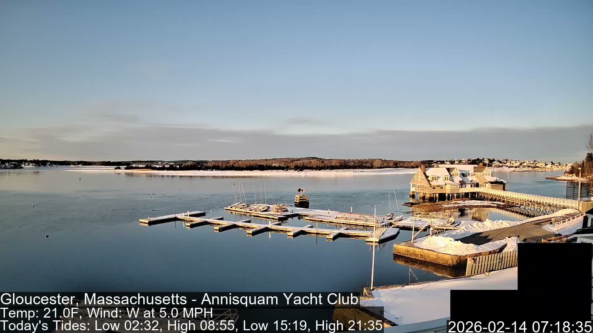 Annisquam Yacht Club Live Cam - Gloucester, Massachusetts, USA 