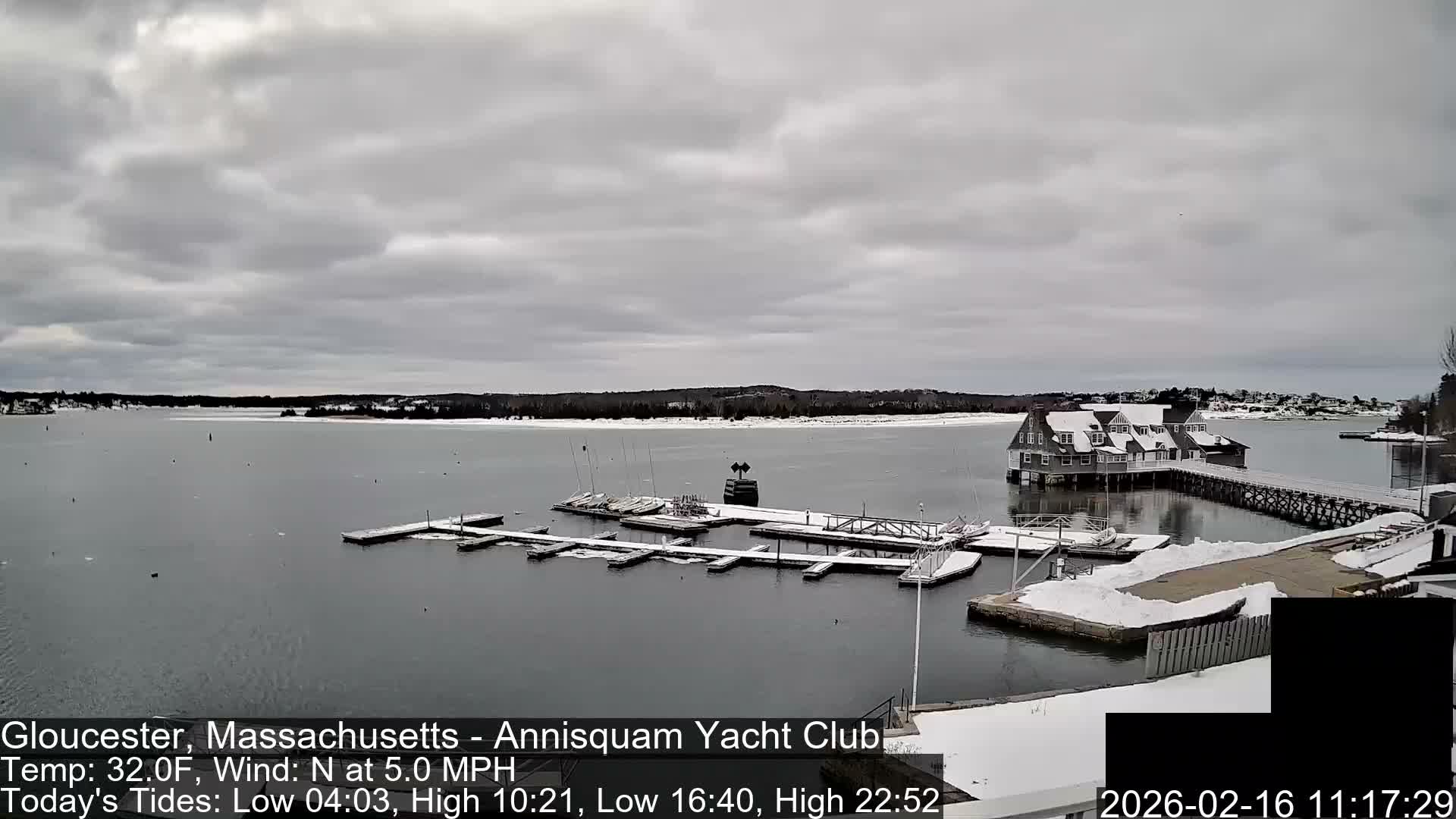 Annisquam Yacht Club Live Cam - Gloucester, Massachusetts, USA 