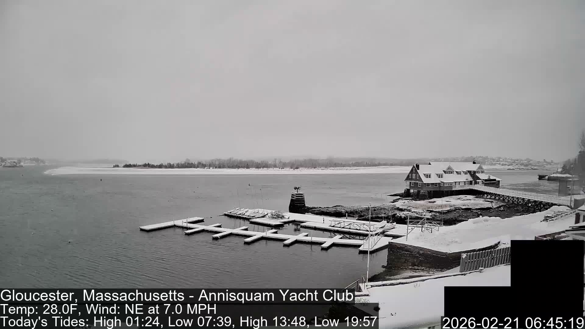 Annisquam Yacht Club Live Cam - Gloucester, Massachusetts, USA 
