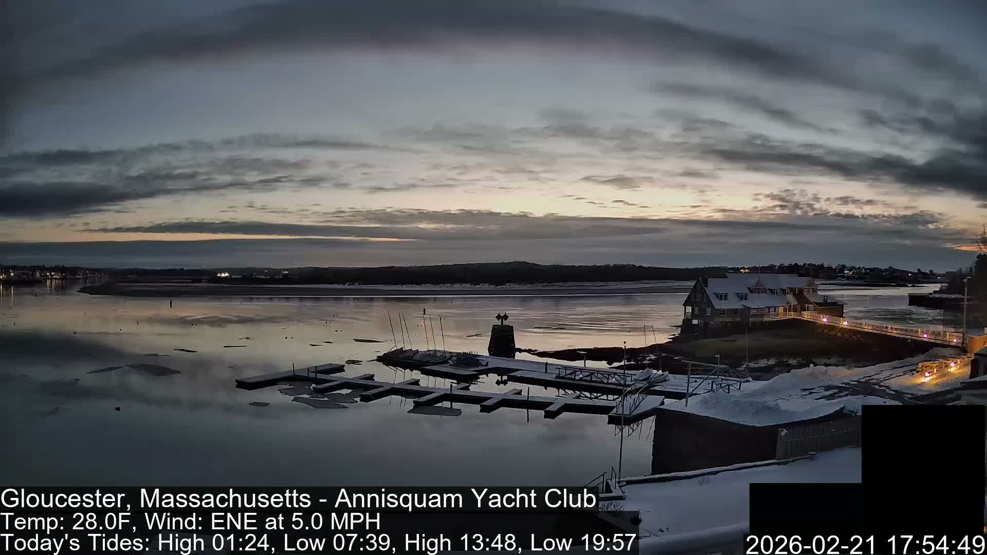 Annisquam Yacht Club Live Cam - Gloucester, Massachusetts, USA 