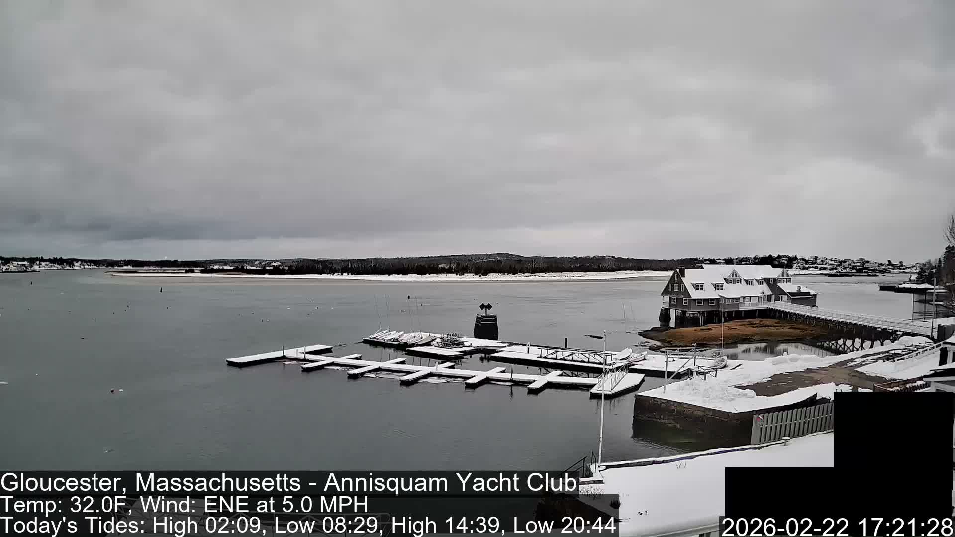 Annisquam Yacht Club Live Cam - Gloucester, Massachusetts, USA 