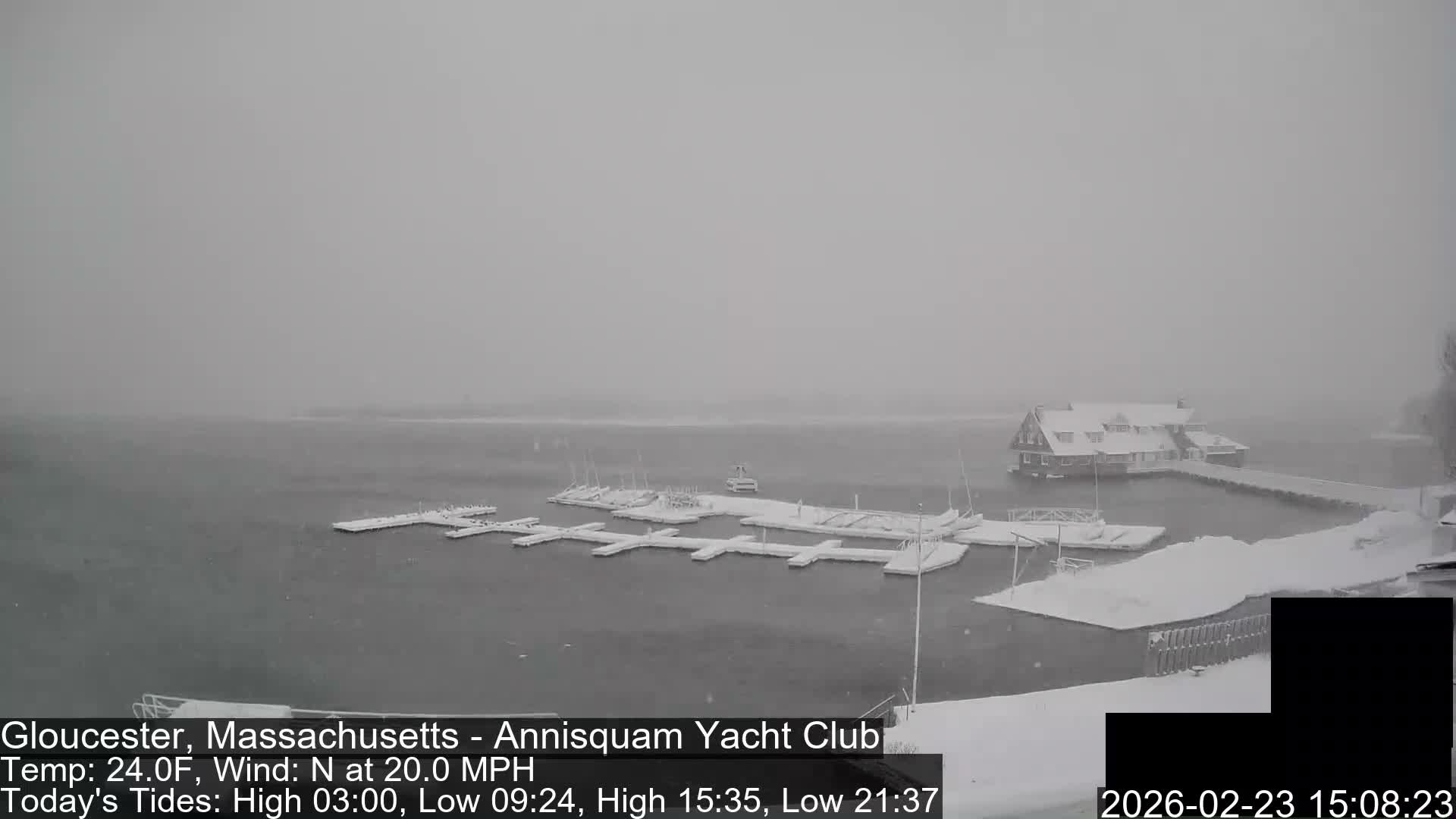 Annisquam Yacht Club Live Cam - Gloucester, Massachusetts, USA 
