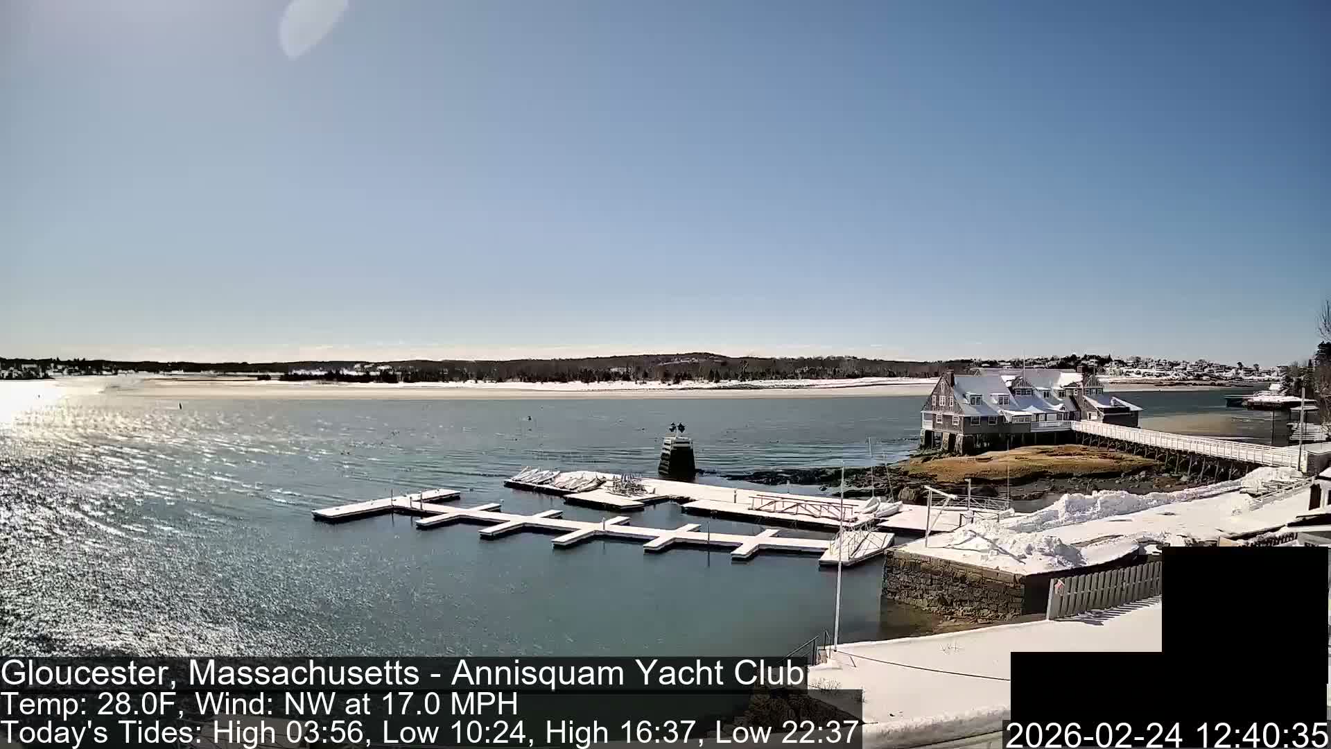 Annisquam Yacht Club Live Cam - Gloucester, Massachusetts, USA 