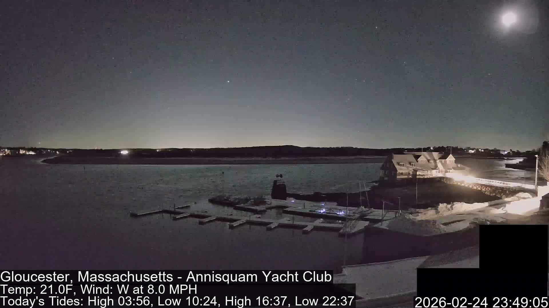 Annisquam Yacht Club Live Cam - Gloucester, Massachusetts, USA 