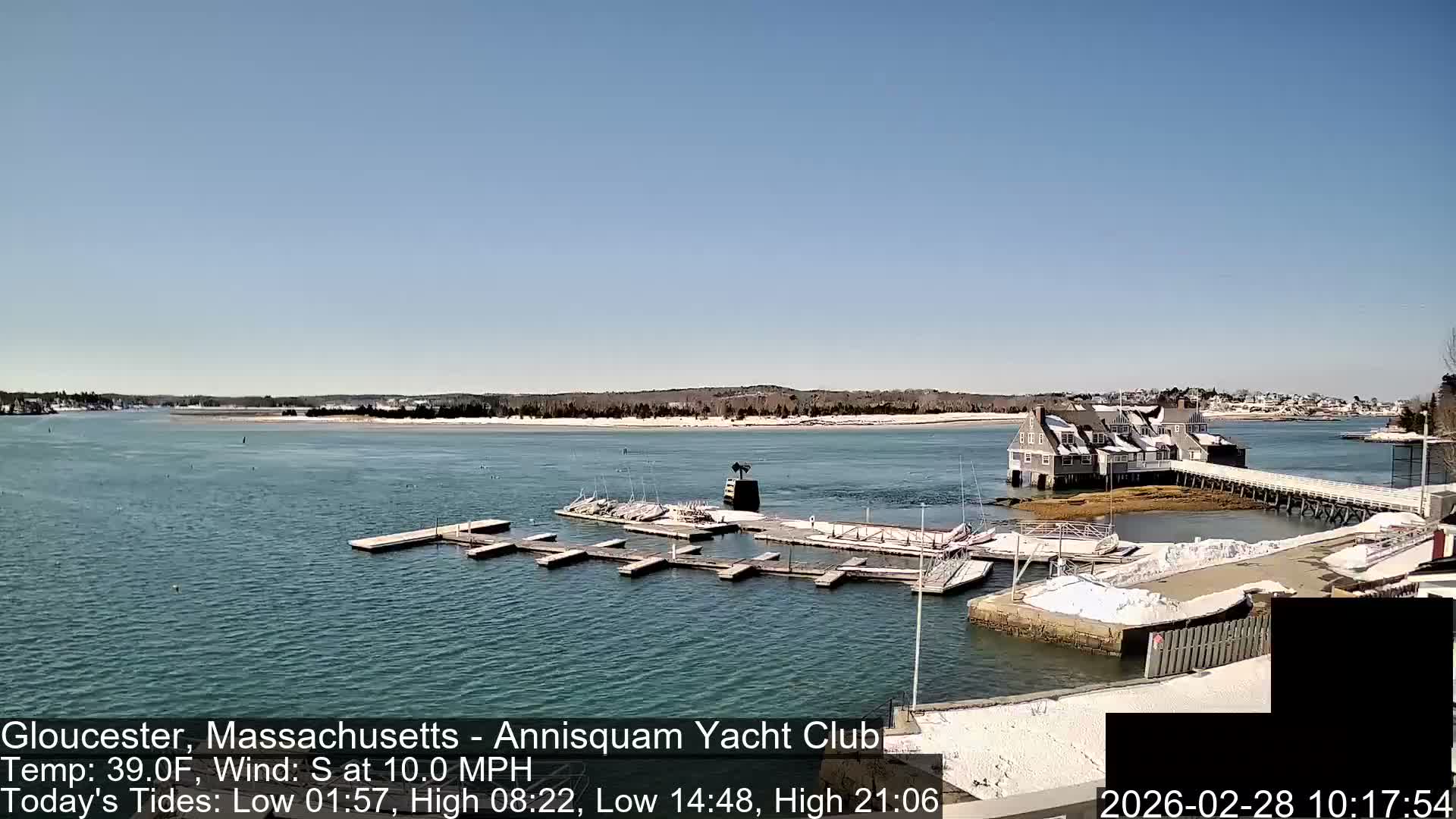 Annisquam Yacht Club Live Cam - Gloucester, Massachusetts, USA 