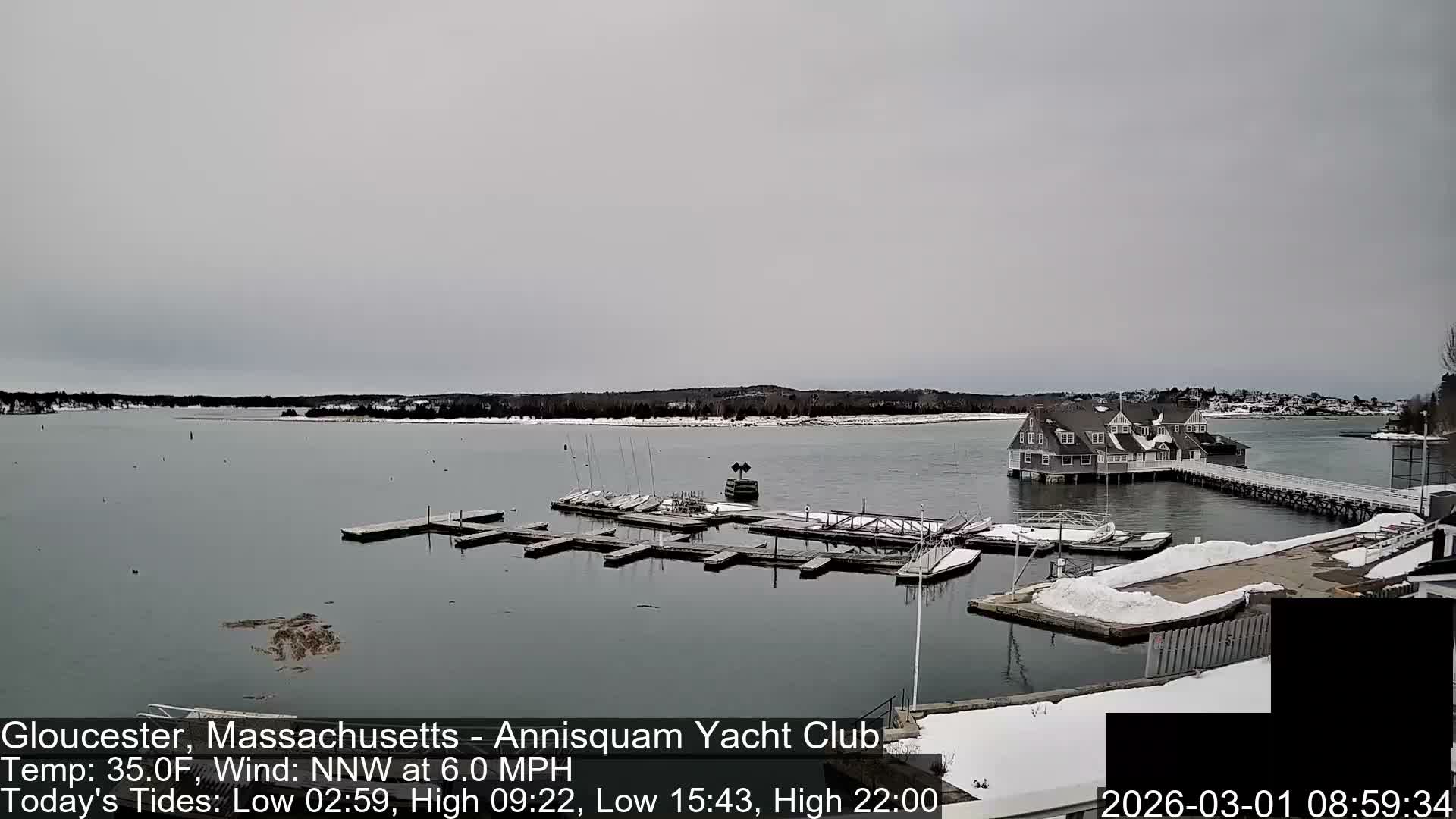 Annisquam Yacht Club Live Cam - Gloucester, Massachusetts, USA 