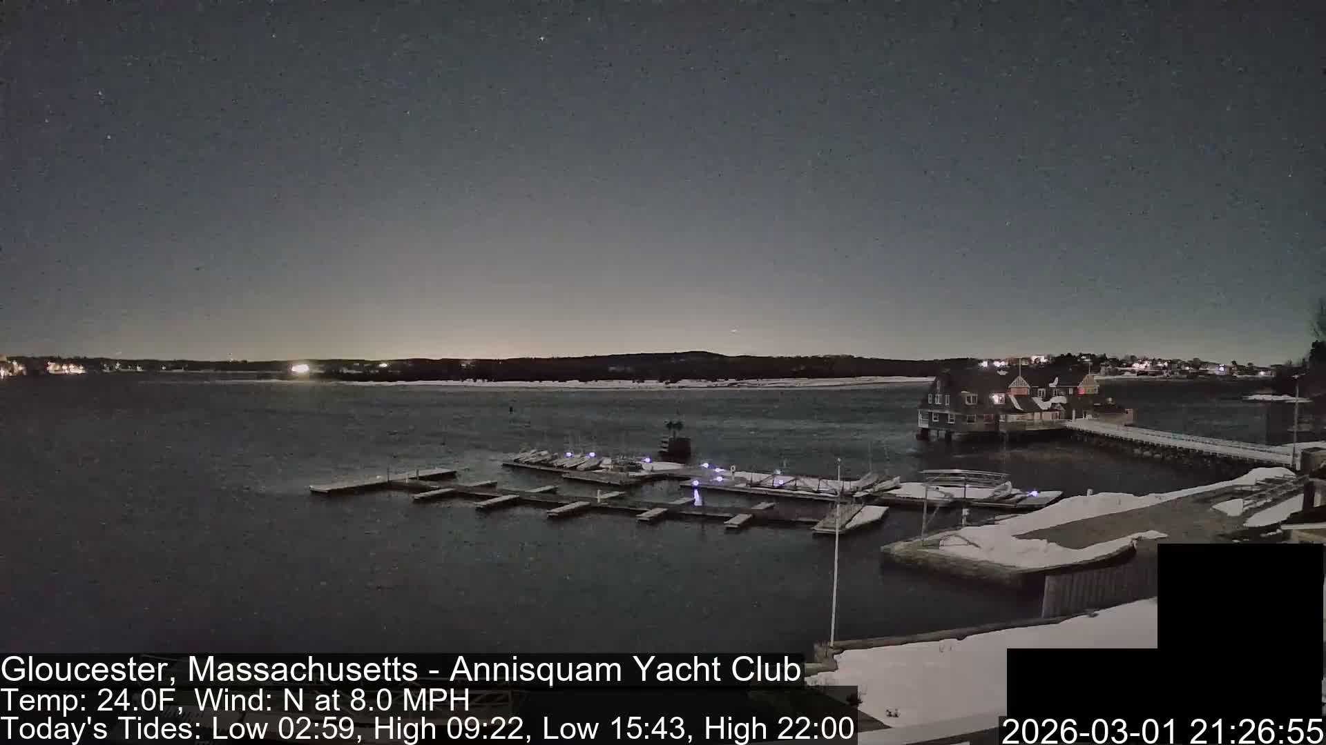 Annisquam Yacht Club Live Cam - Gloucester, Massachusetts, USA 