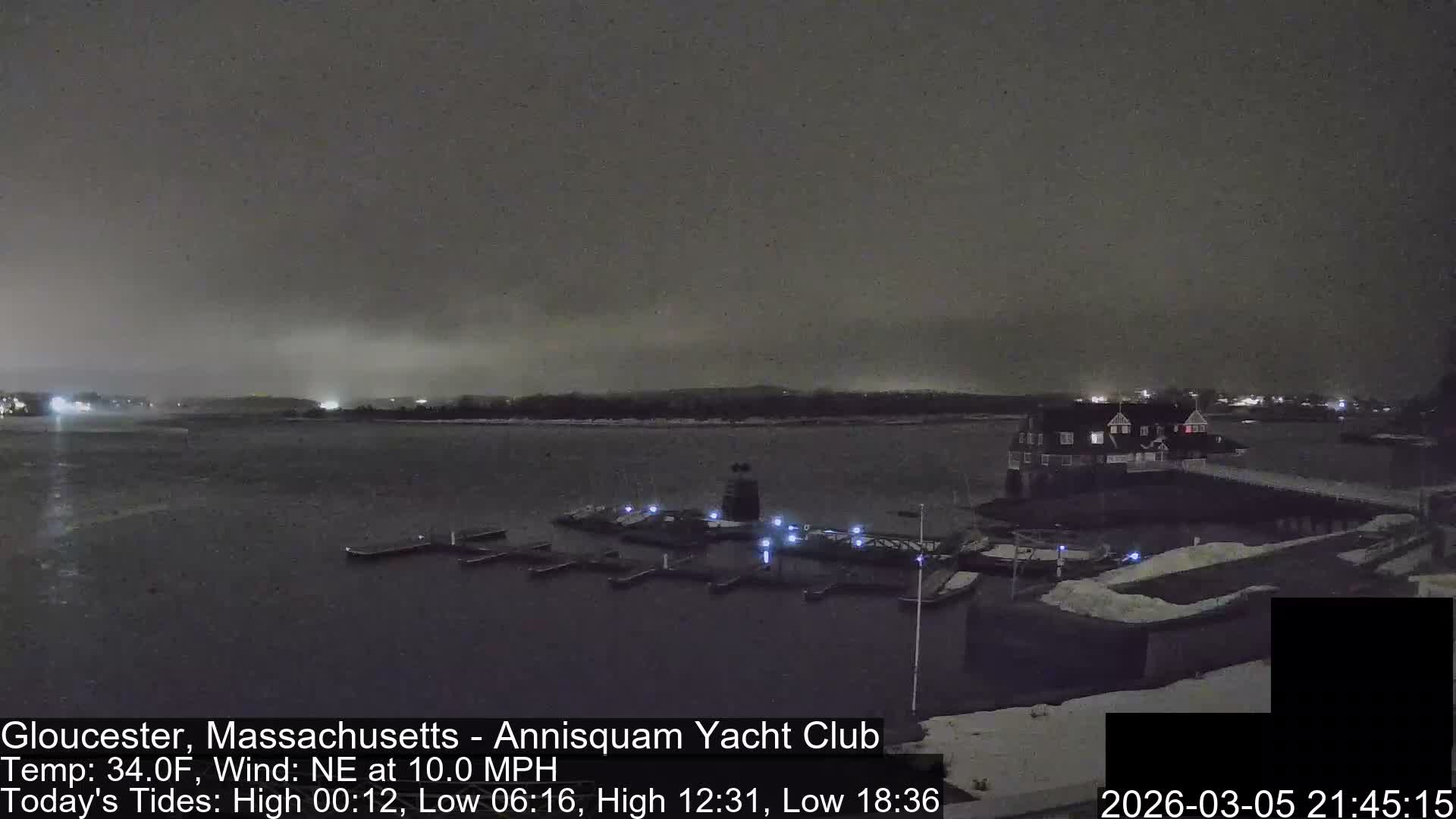 Annisquam Yacht Club Live Cam - Gloucester, Massachusetts, USA 