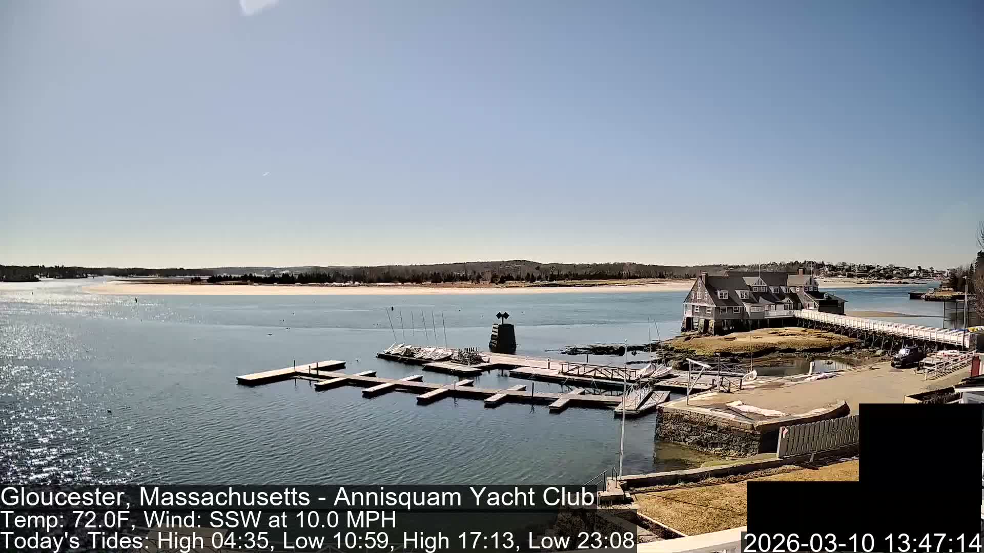Annisquam Yacht Club Live Cam - Gloucester, Massachusetts, USA 