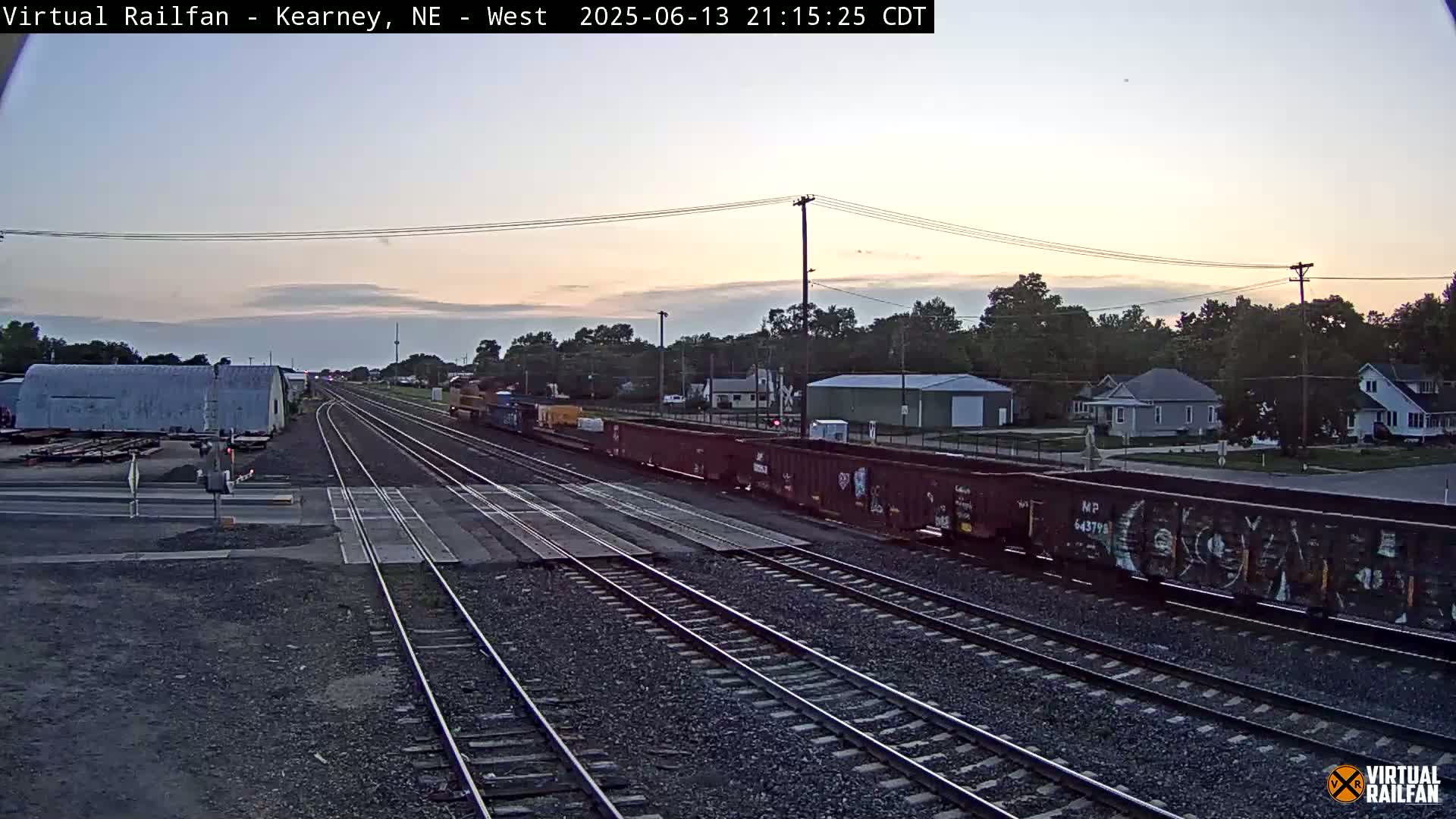 Kearney Union Pacific Railroad Crossing Live Cam - Kearney, Buffalo, Nebraska, USA