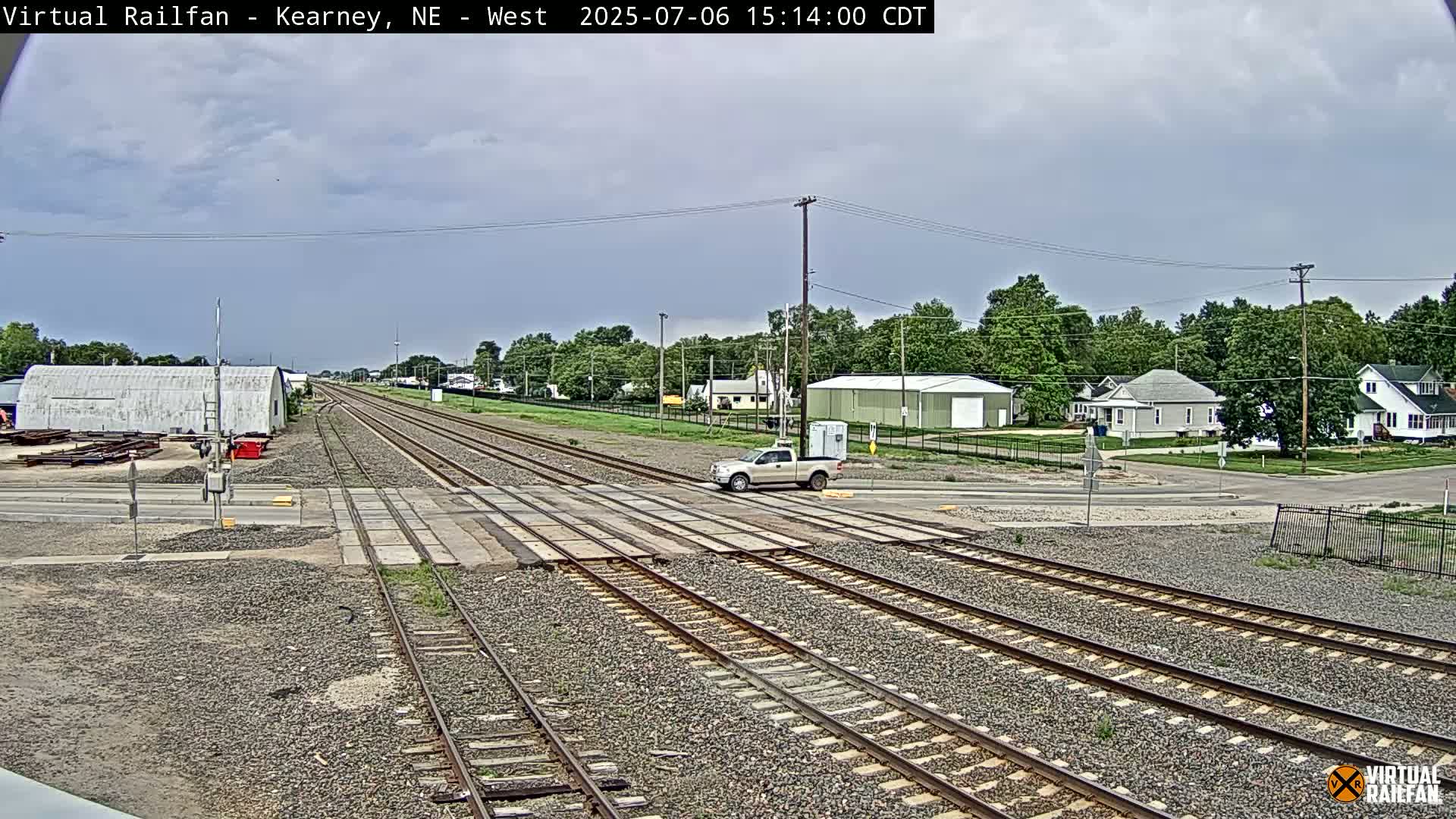 Kearney Union Pacific Railroad Crossing Live Cam - Kearney, Buffalo, Nebraska, USA