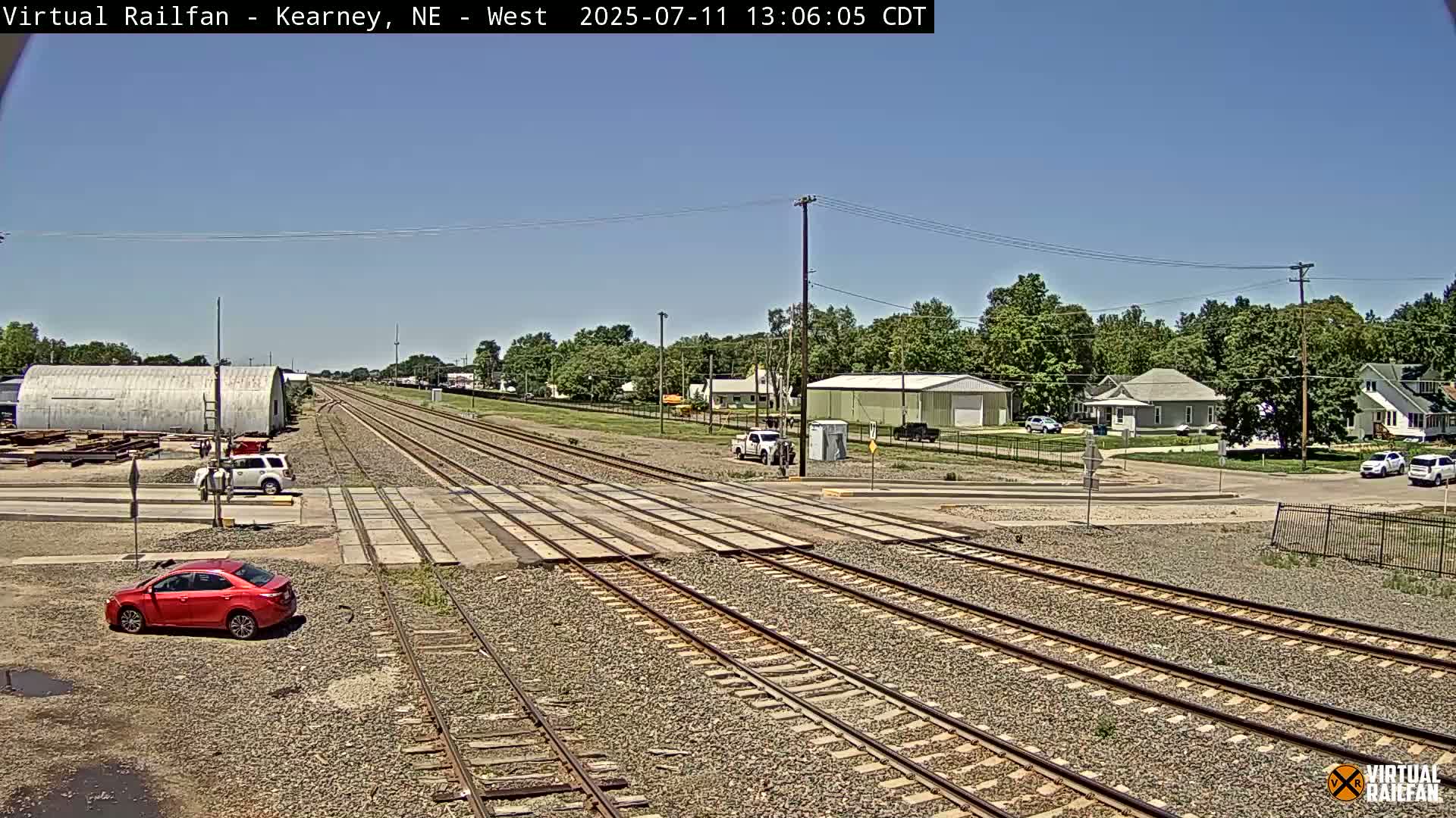 Kearney Union Pacific Railroad Crossing Live Cam - Kearney, Buffalo, Nebraska, USA