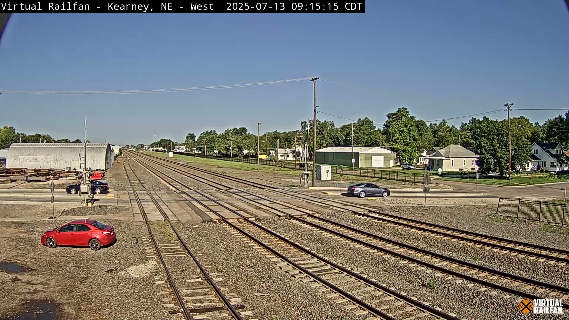 Kearney Union Pacific Railroad Crossing Live Cam - Kearney, Buffalo, Nebraska, USA