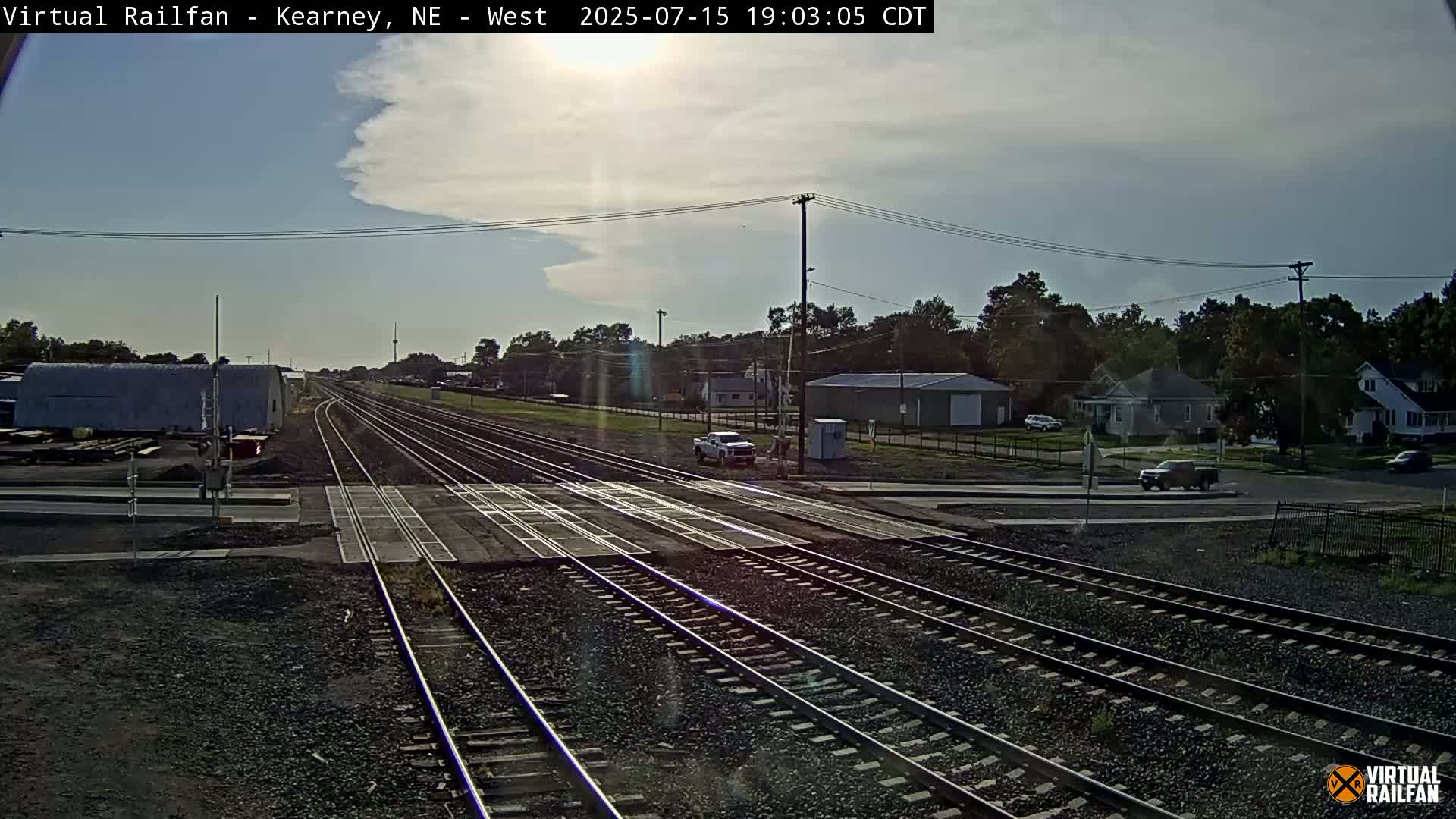 Kearney Union Pacific Railroad Crossing Live Cam - Kearney, Buffalo, Nebraska, USA