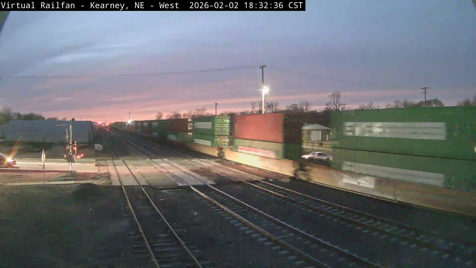 Kearney Union Pacific Railroad Crossing Live Cam - Kearney, Buffalo, Nebraska, USA