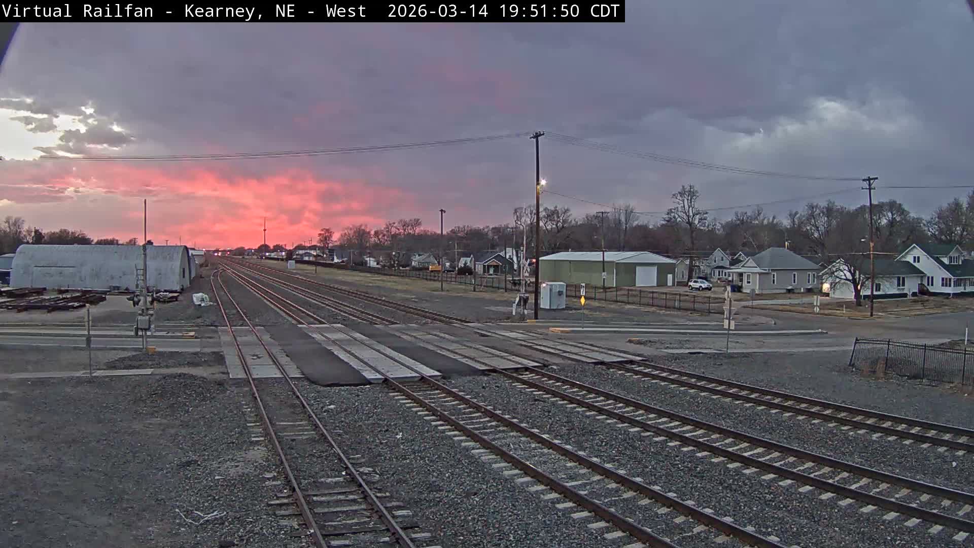 Kearney Union Pacific Railroad Crossing Live Cam - Kearney, Buffalo, Nebraska, USA