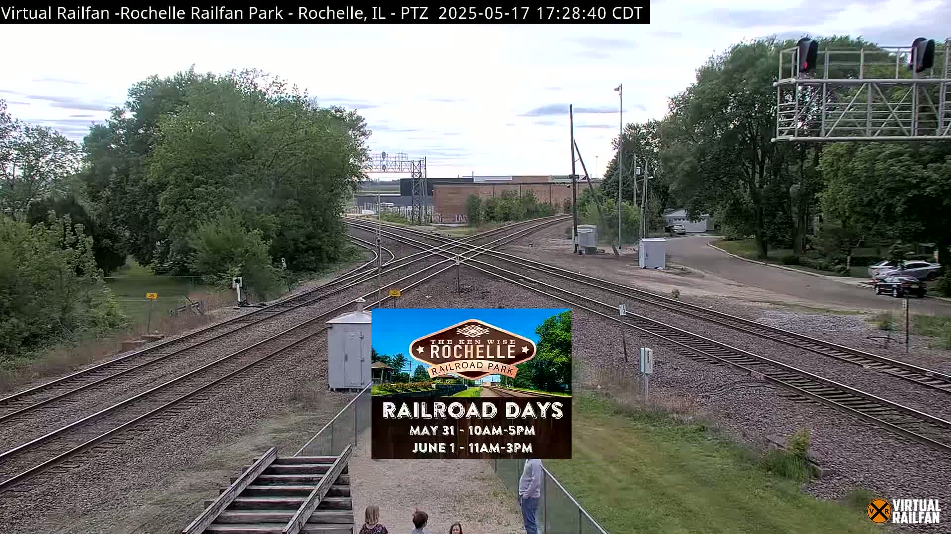 Rochelle Railfan Park Railroad Junction Live Cam - Rochelle, Ogle, Illinois, USA 