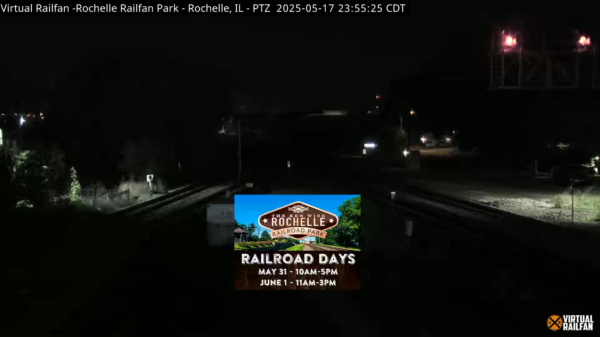 Rochelle Railfan Park Railroad Junction Live Cam - Rochelle, Ogle, Illinois, USA 