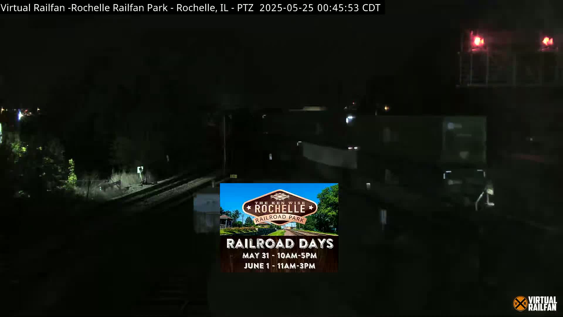 Rochelle Railfan Park Railroad Junction Live Cam - Rochelle, Ogle, Illinois, USA 