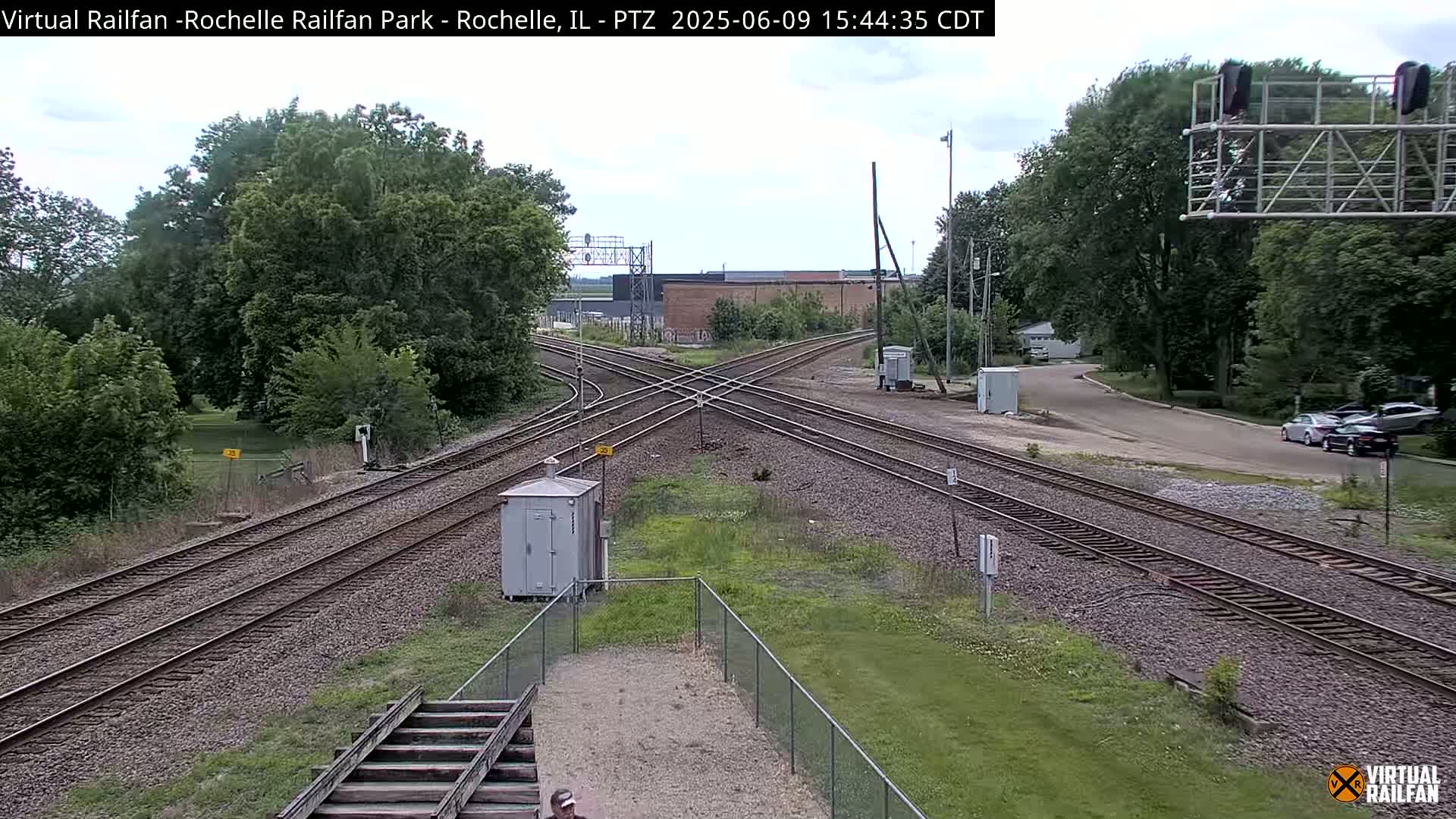 Rochelle Railfan Park Railroad Junction Live Cam - Rochelle, Ogle, Illinois, USA 