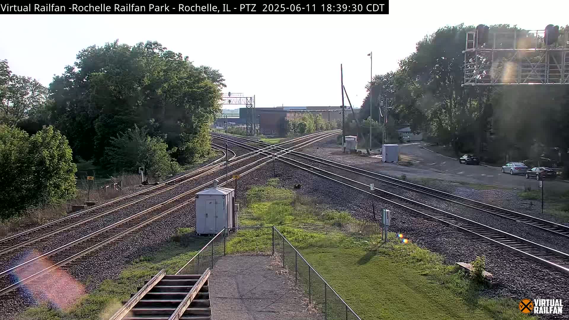 Rochelle Railfan Park Railroad Junction Live Cam - Rochelle, Ogle, Illinois, USA 