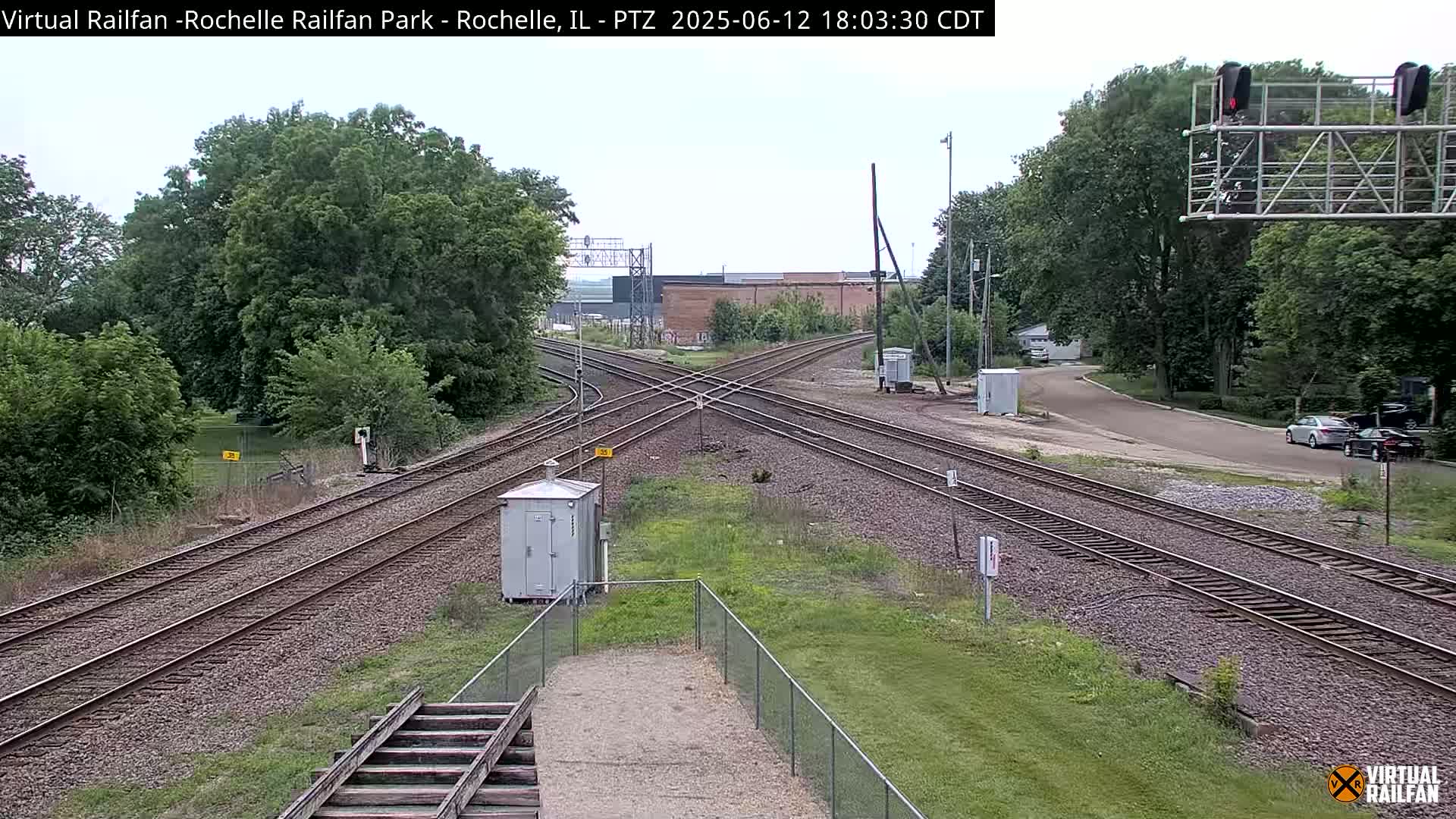 Rochelle Railfan Park Railroad Junction Live Cam - Rochelle, Ogle, Illinois, USA 