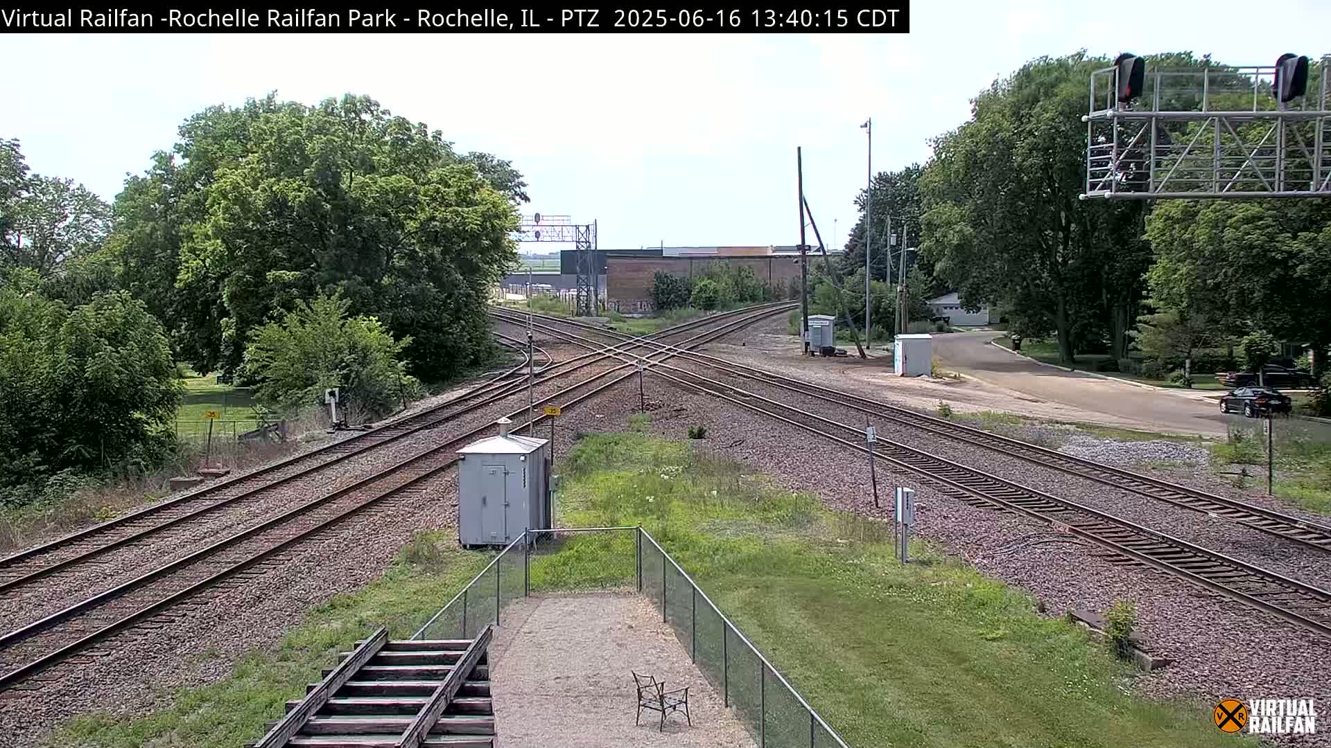 Rochelle Railfan Park Railroad Junction Live Cam - Rochelle, Ogle, Illinois, USA 