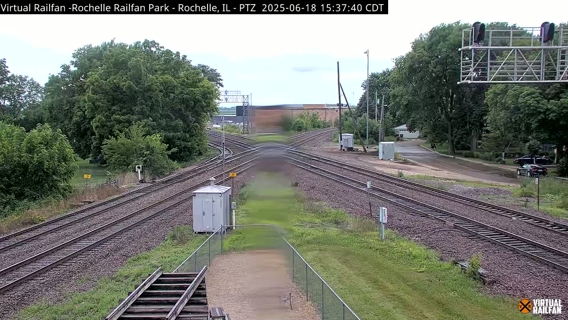 Rochelle Railfan Park Railroad Junction Live Cam - Rochelle, Ogle, Illinois, USA 