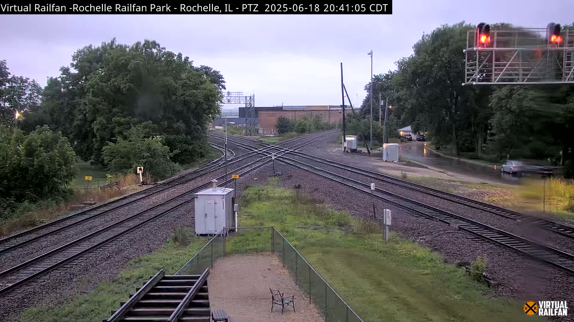 Rochelle Railfan Park Railroad Junction Live Cam - Rochelle, Ogle, Illinois, USA 