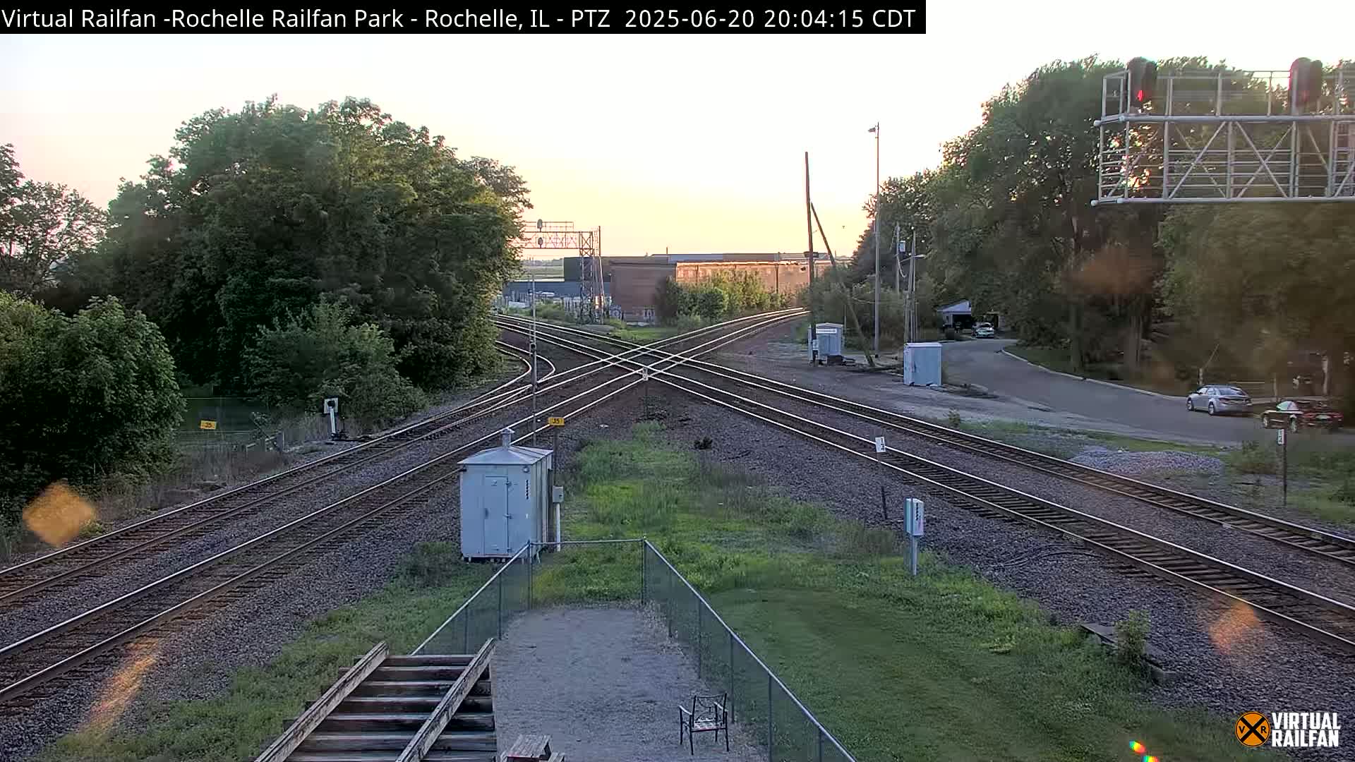 Rochelle Railfan Park Railroad Junction Live Cam - Rochelle, Ogle, Illinois, USA 