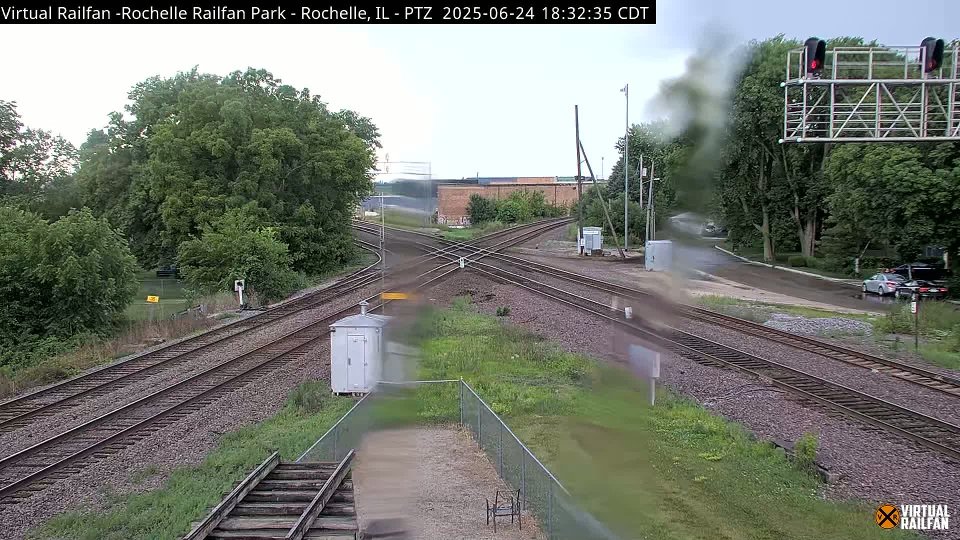 Rochelle Railfan Park Railroad Junction Live Cam - Rochelle, Ogle, Illinois, USA 