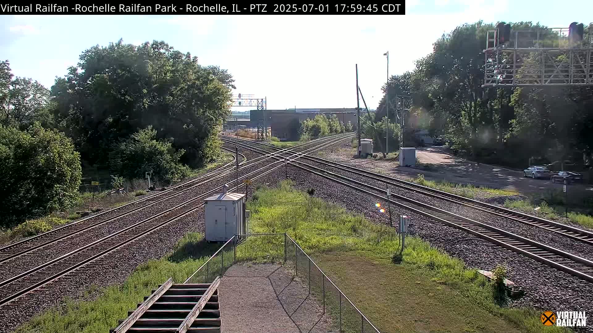 Rochelle Railfan Park Railroad Junction Live Cam - Rochelle, Ogle, Illinois, USA 