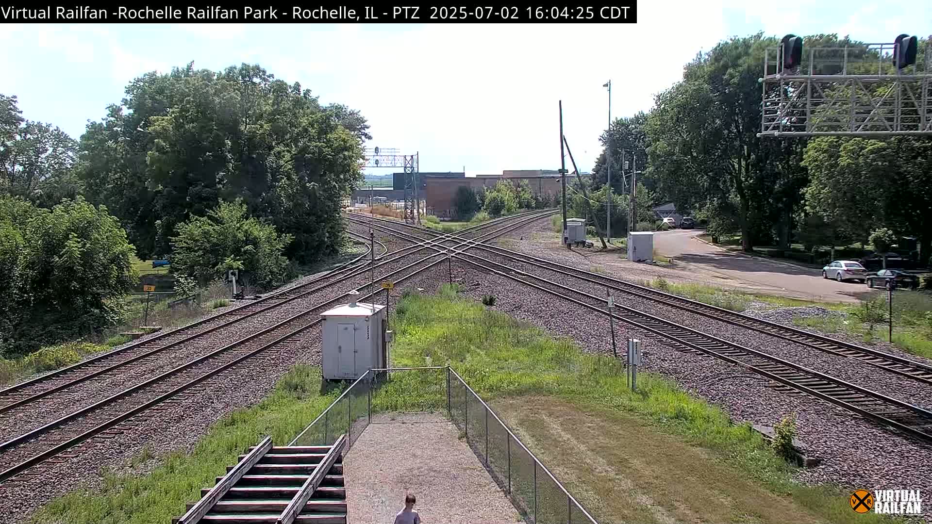 Rochelle Railfan Park Railroad Junction Live Cam - Rochelle, Ogle, Illinois, USA 