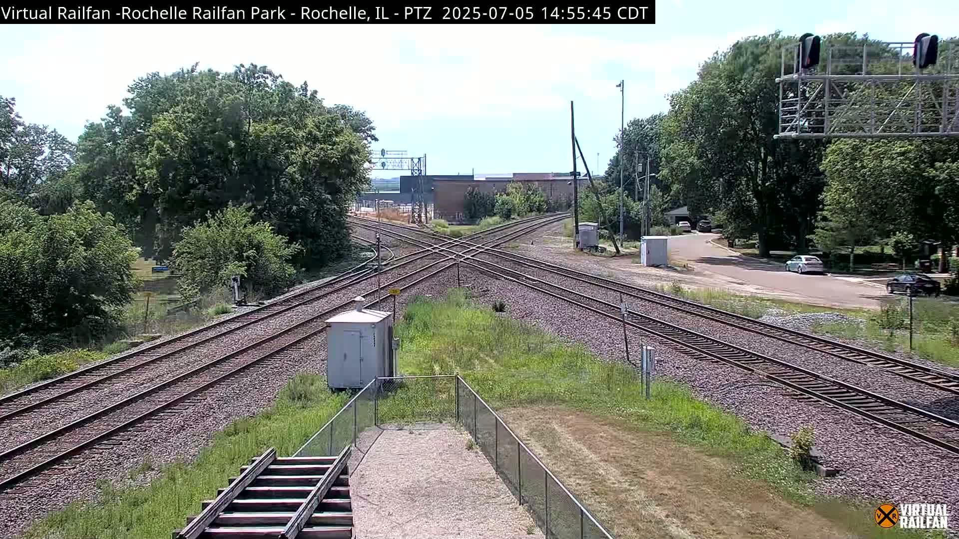 Rochelle Railfan Park Railroad Junction Live Cam - Rochelle, Ogle, Illinois, USA 