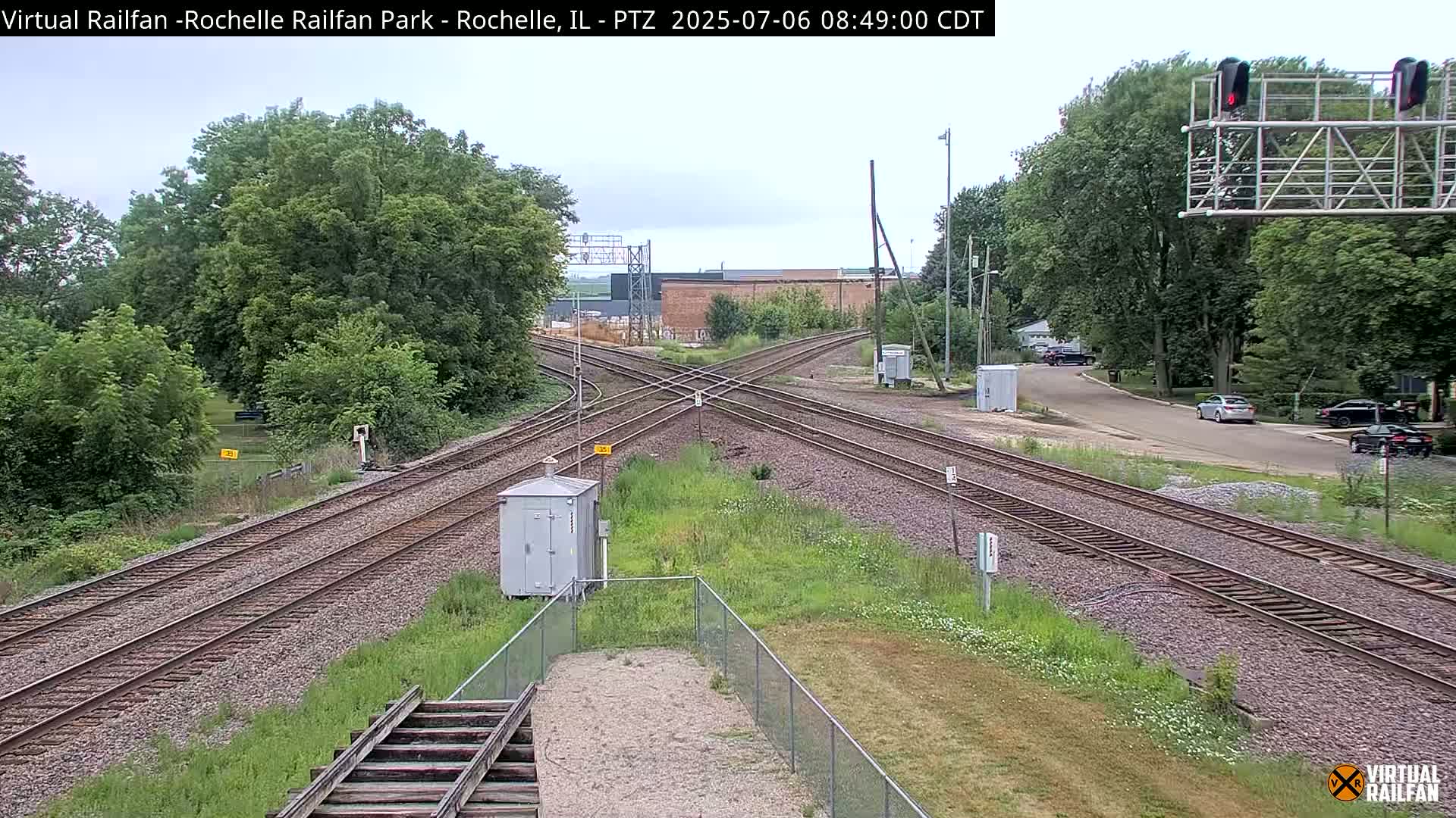 Rochelle Railfan Park Railroad Junction Live Cam - Rochelle, Ogle, Illinois, USA 