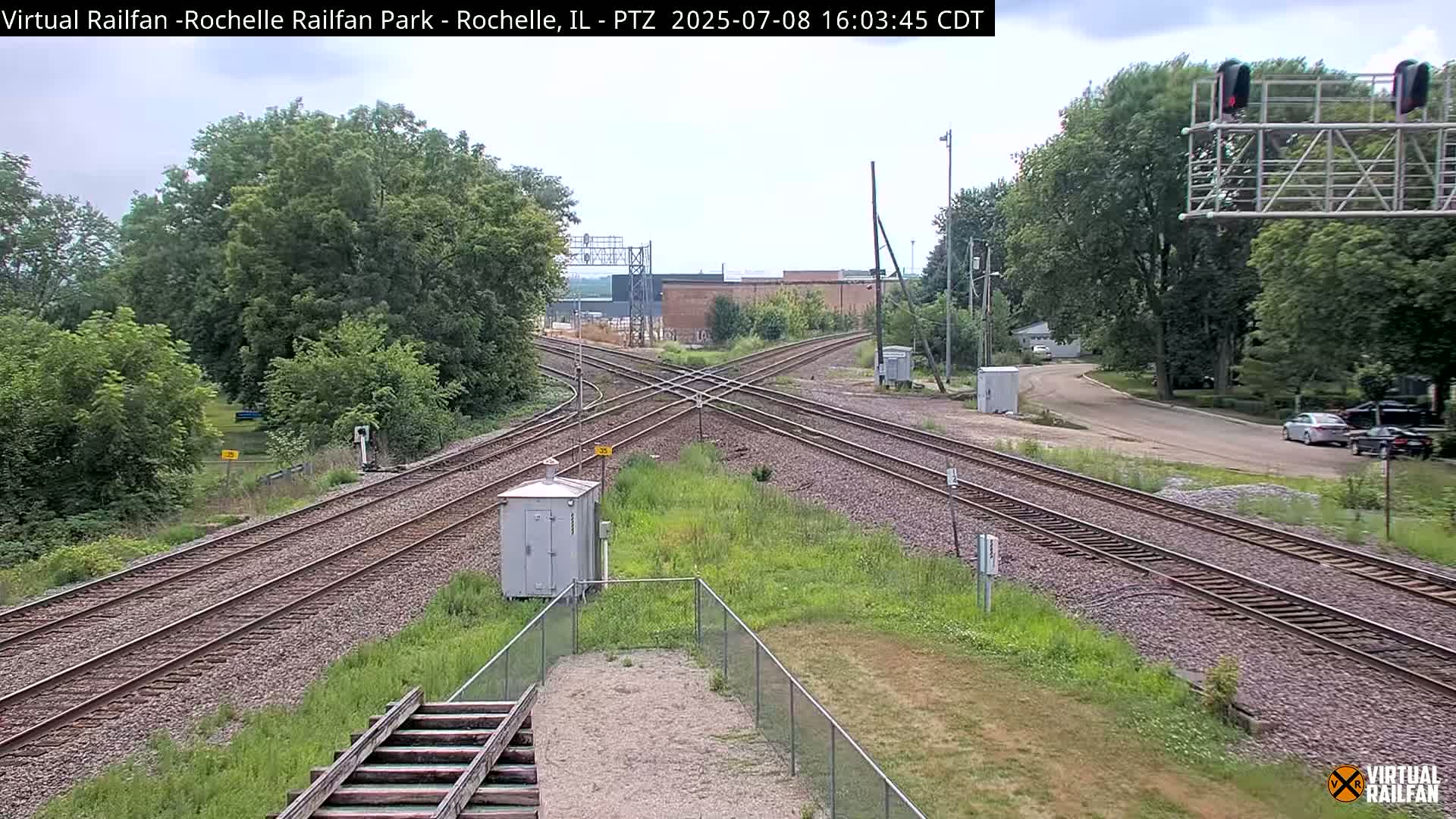 Rochelle Railfan Park Railroad Junction Live Cam - Rochelle, Ogle, Illinois, USA 