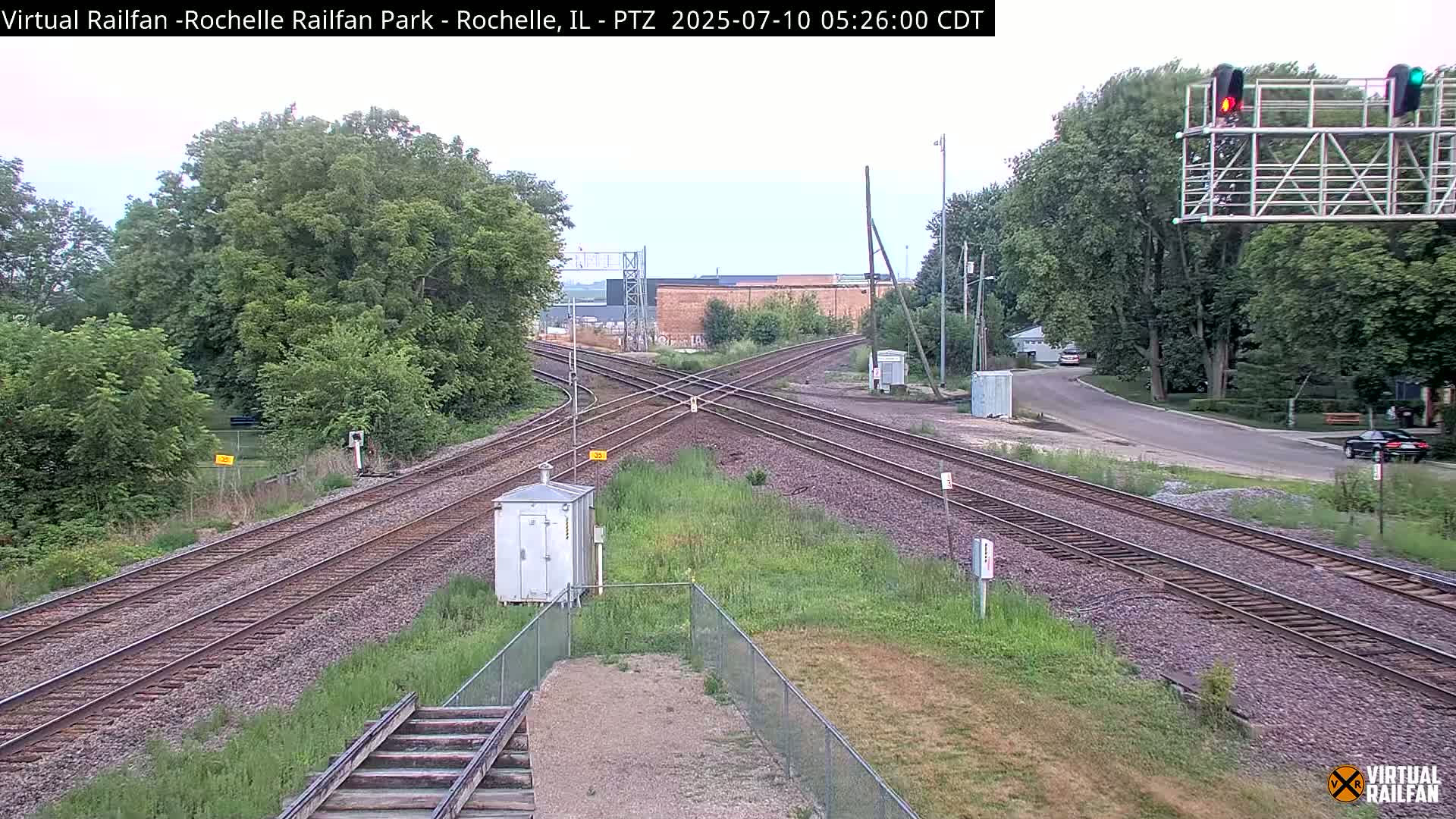Rochelle Railfan Park Railroad Junction Live Cam - Rochelle, Ogle, Illinois, USA 
