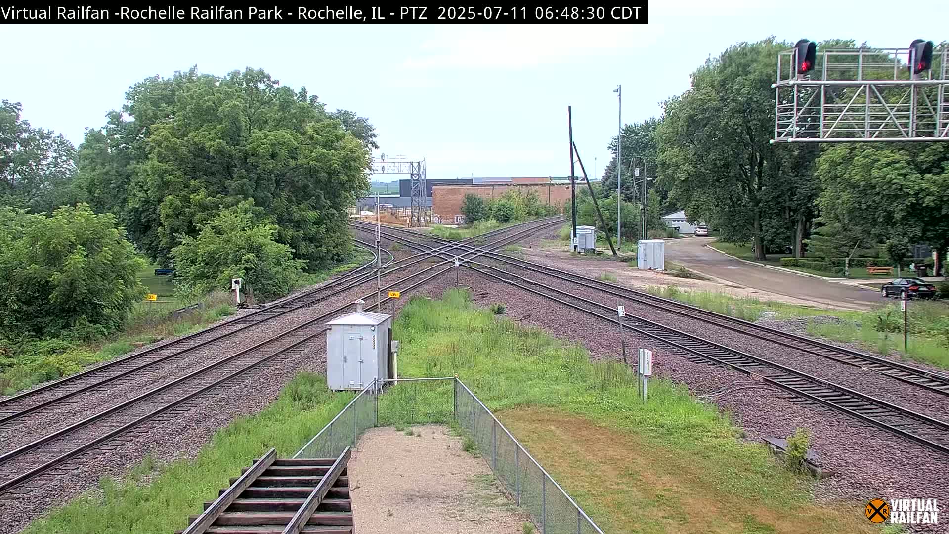 Rochelle Railfan Park Railroad Junction Live Cam - Rochelle, Ogle, Illinois, USA 