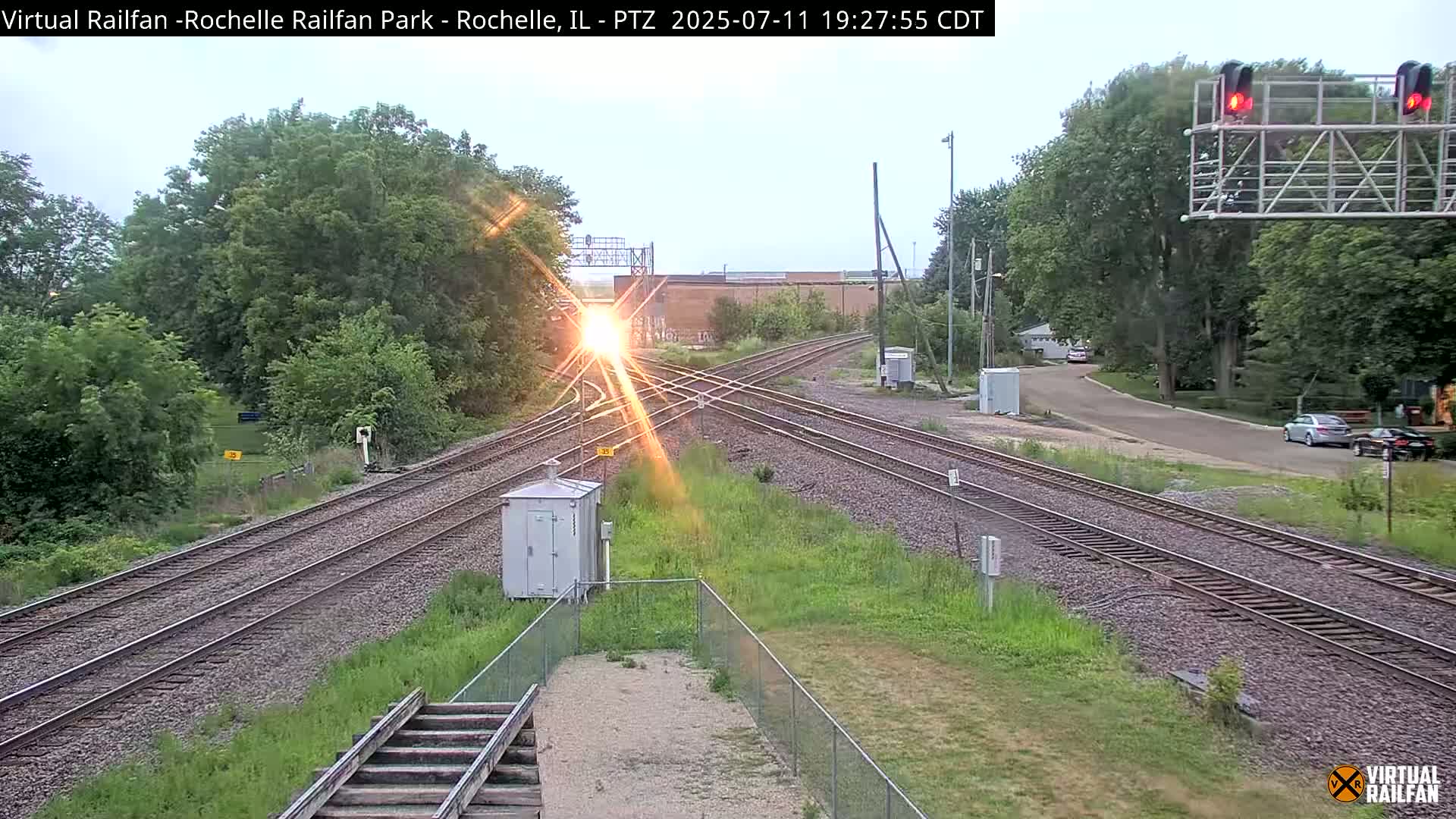 Rochelle Railfan Park Railroad Junction Live Cam - Rochelle, Ogle, Illinois, USA 